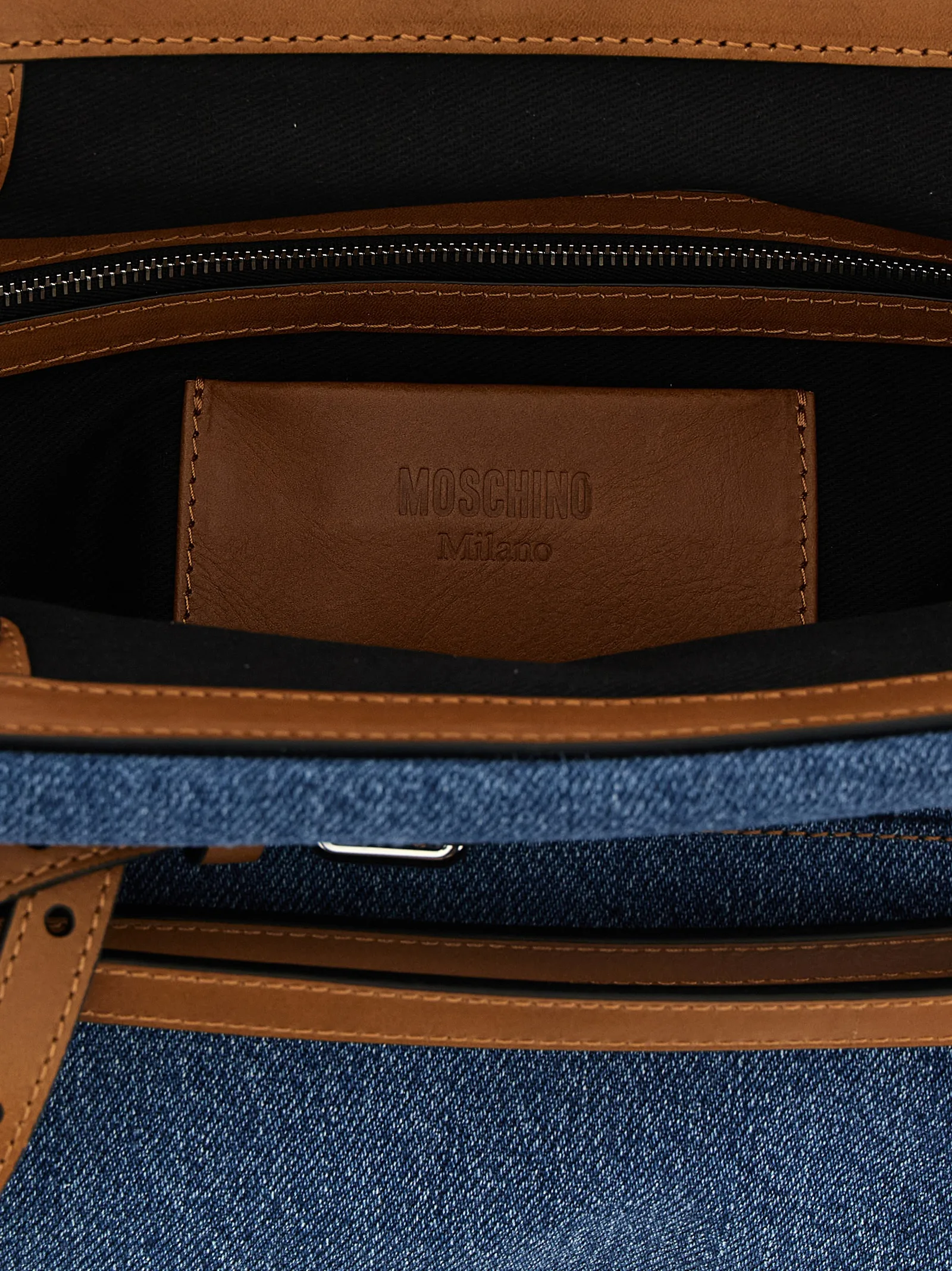 Blue Cotton Clutch Bag - Image 4