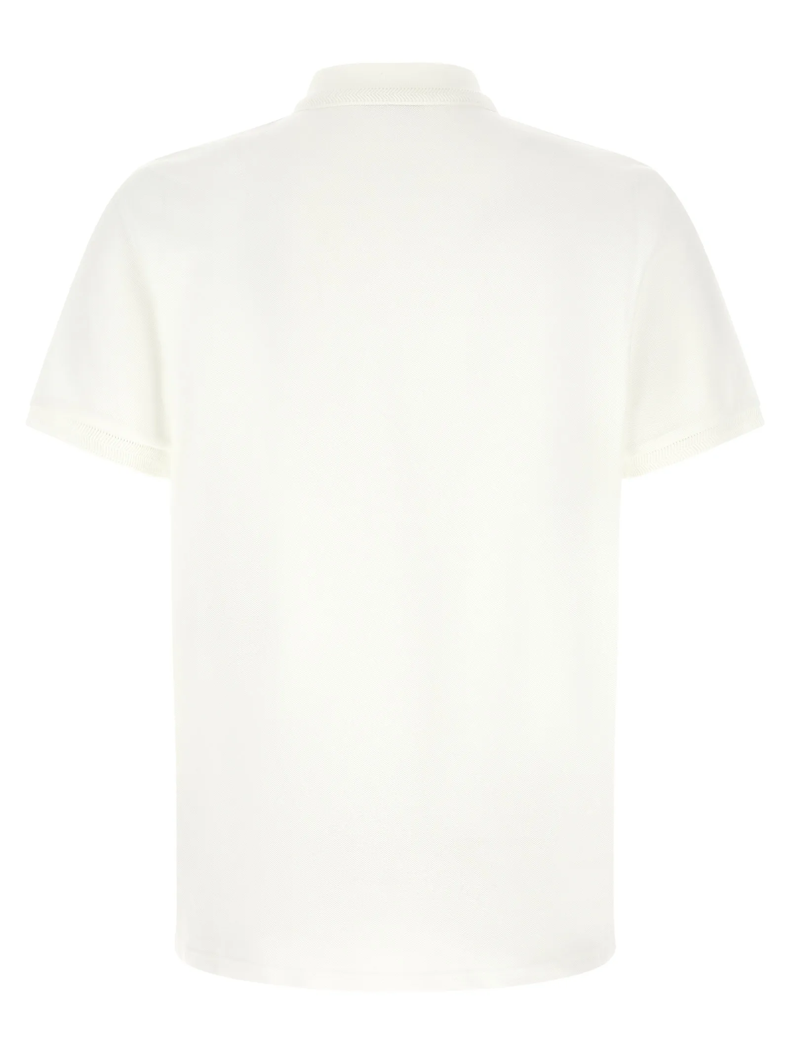 White Cotton Polo Shirt - Image 2