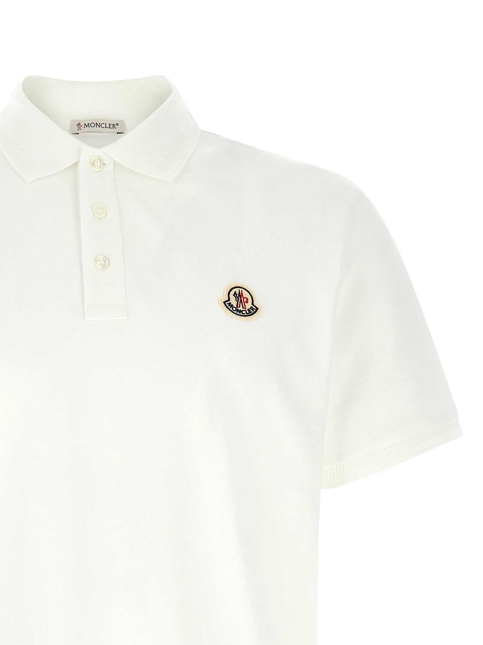 White Cotton Polo Shirt - Image 3