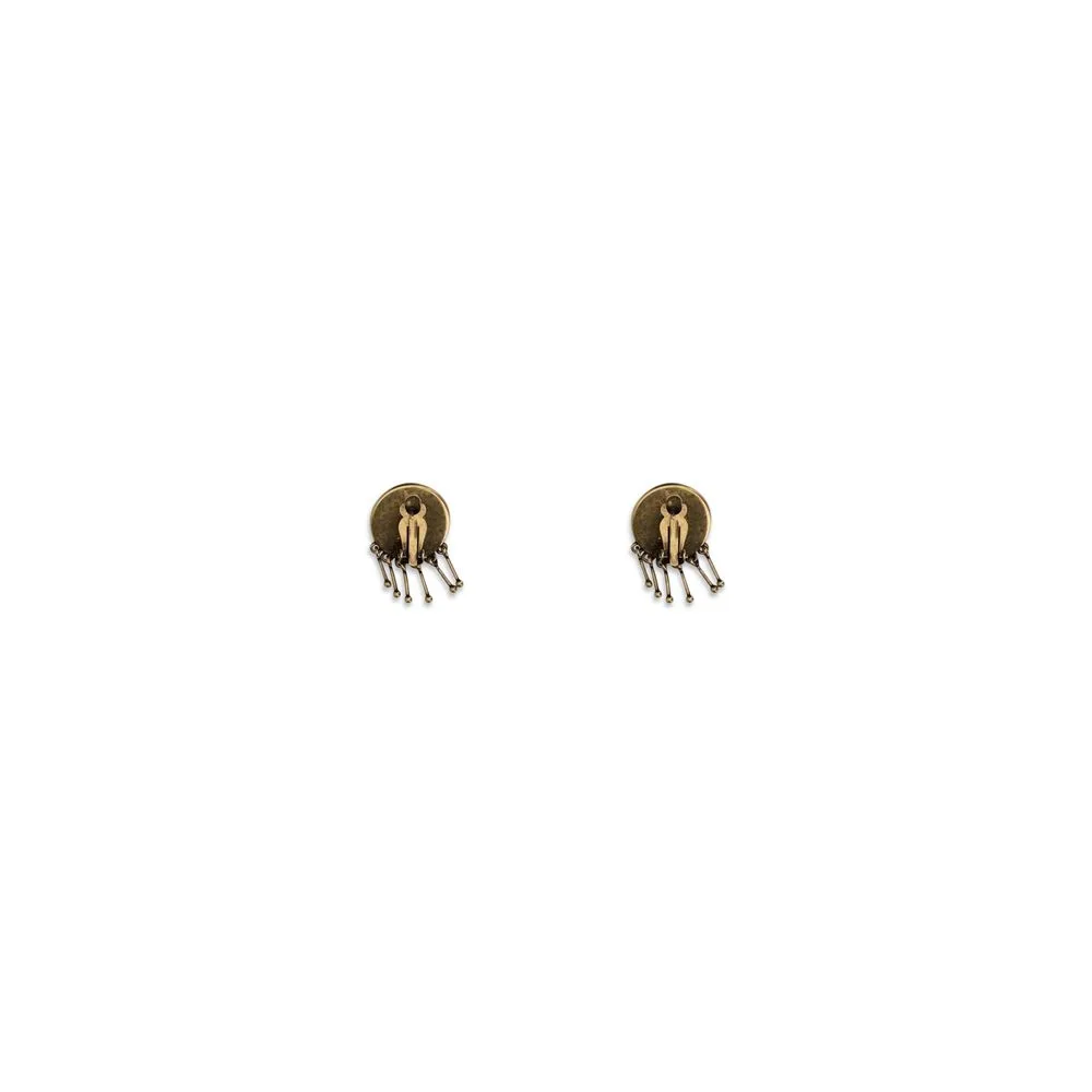 Gold Brass Earrings - Image 2