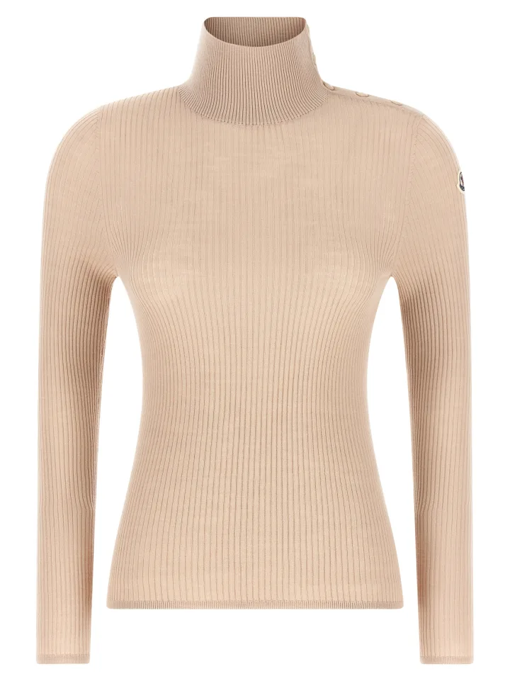 Beige Virgin Wool Cardigan