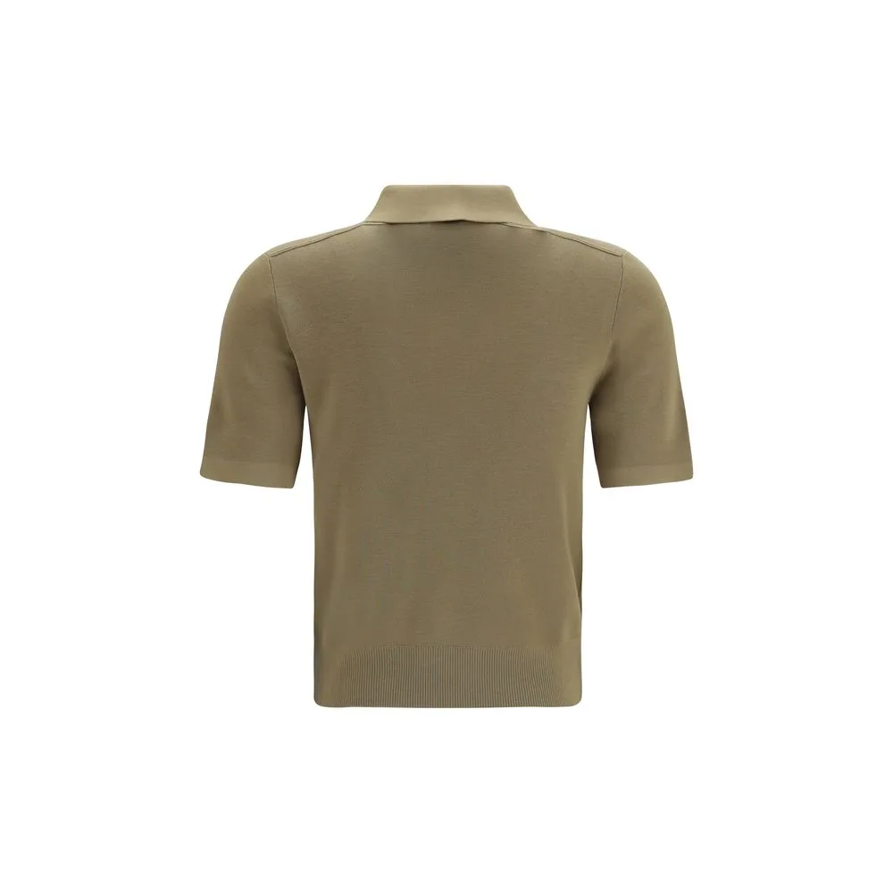 Bicolor Wool Oves Aries Polo Shirt - Image 2