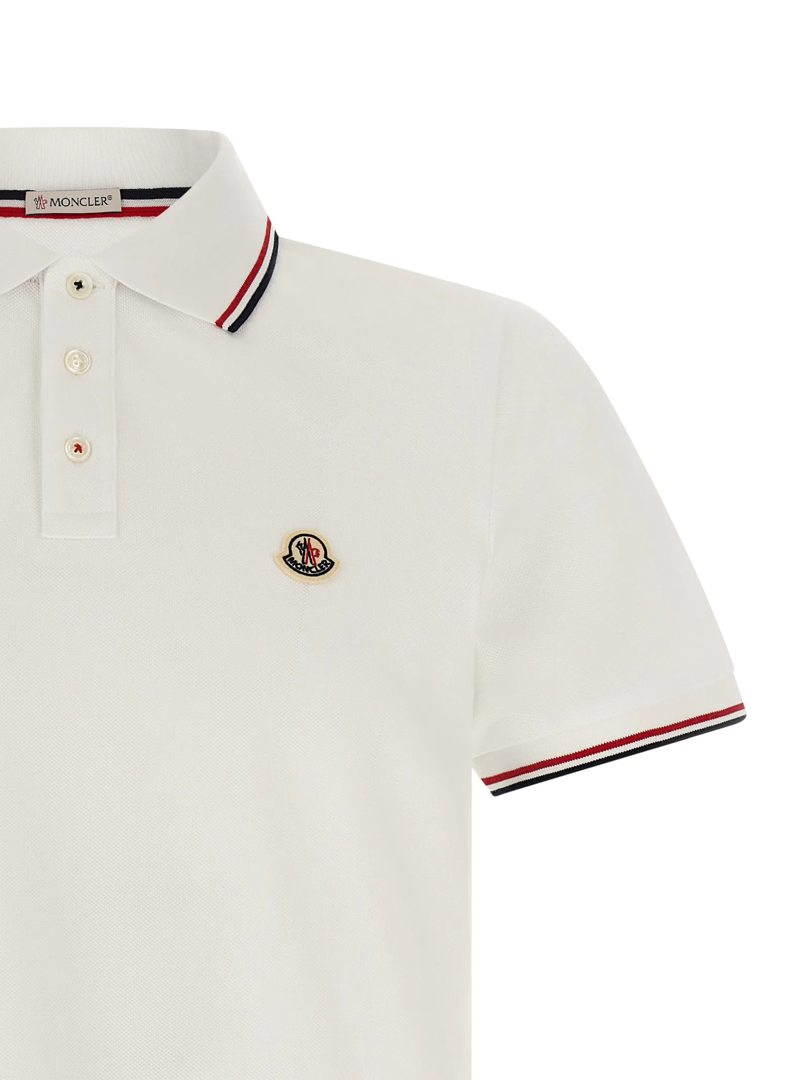 White Cotton Polo Shirt - Image 3