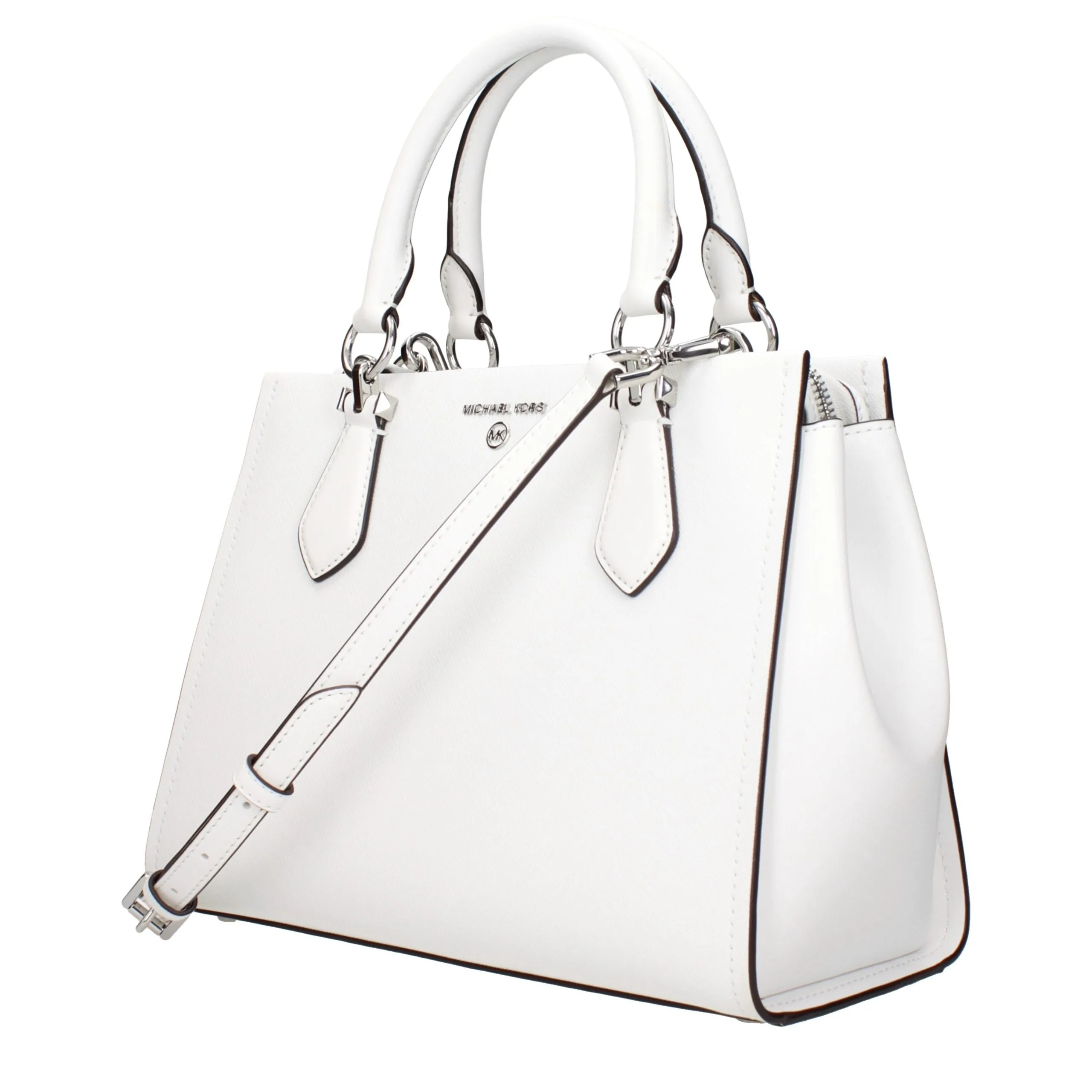 White Leather Handbag - Image 2