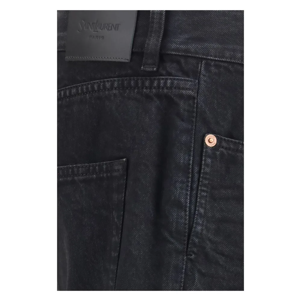 Black Cotton Slim Fit Jeans - Image 3