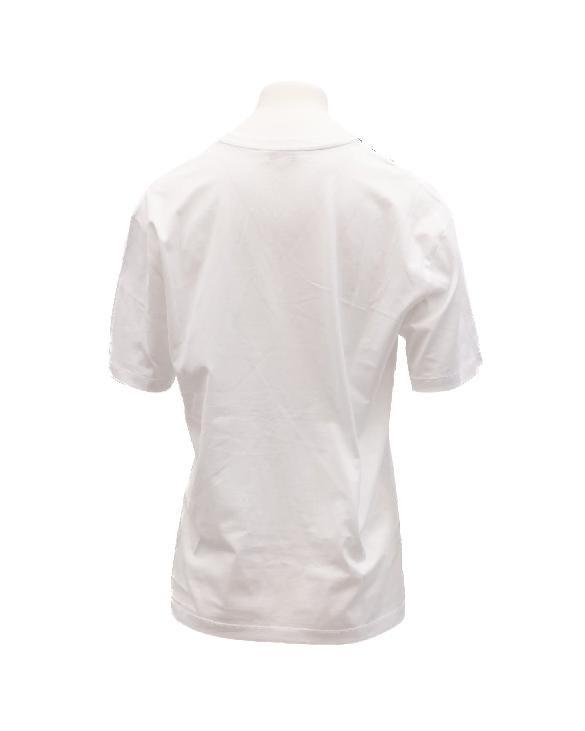 White Cotton Printed T-shirt - Image 2