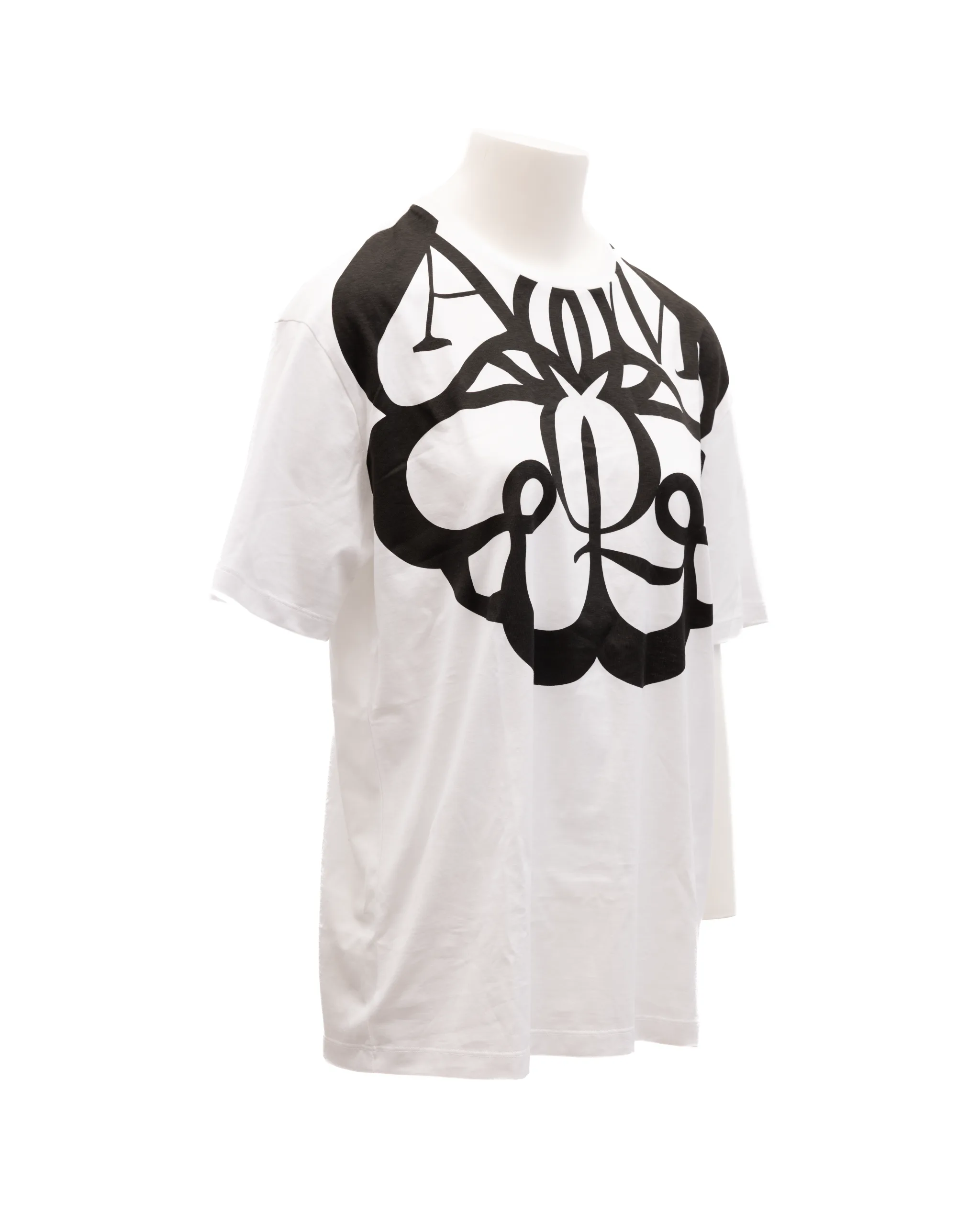 White Cotton Printed T-shirt - Image 3