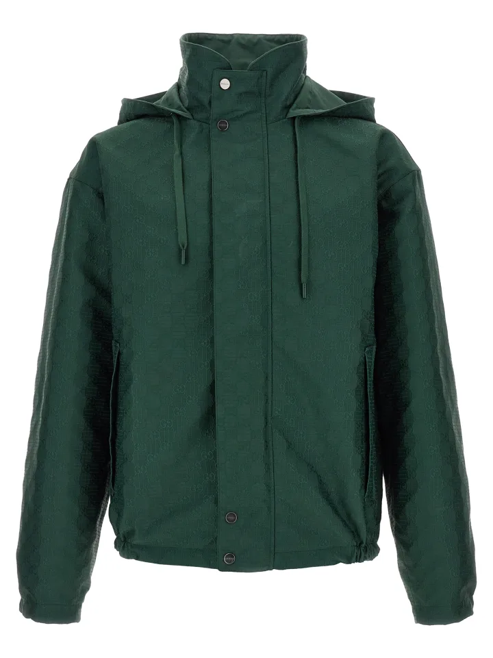 Bicolor Cotton Shell Jacket