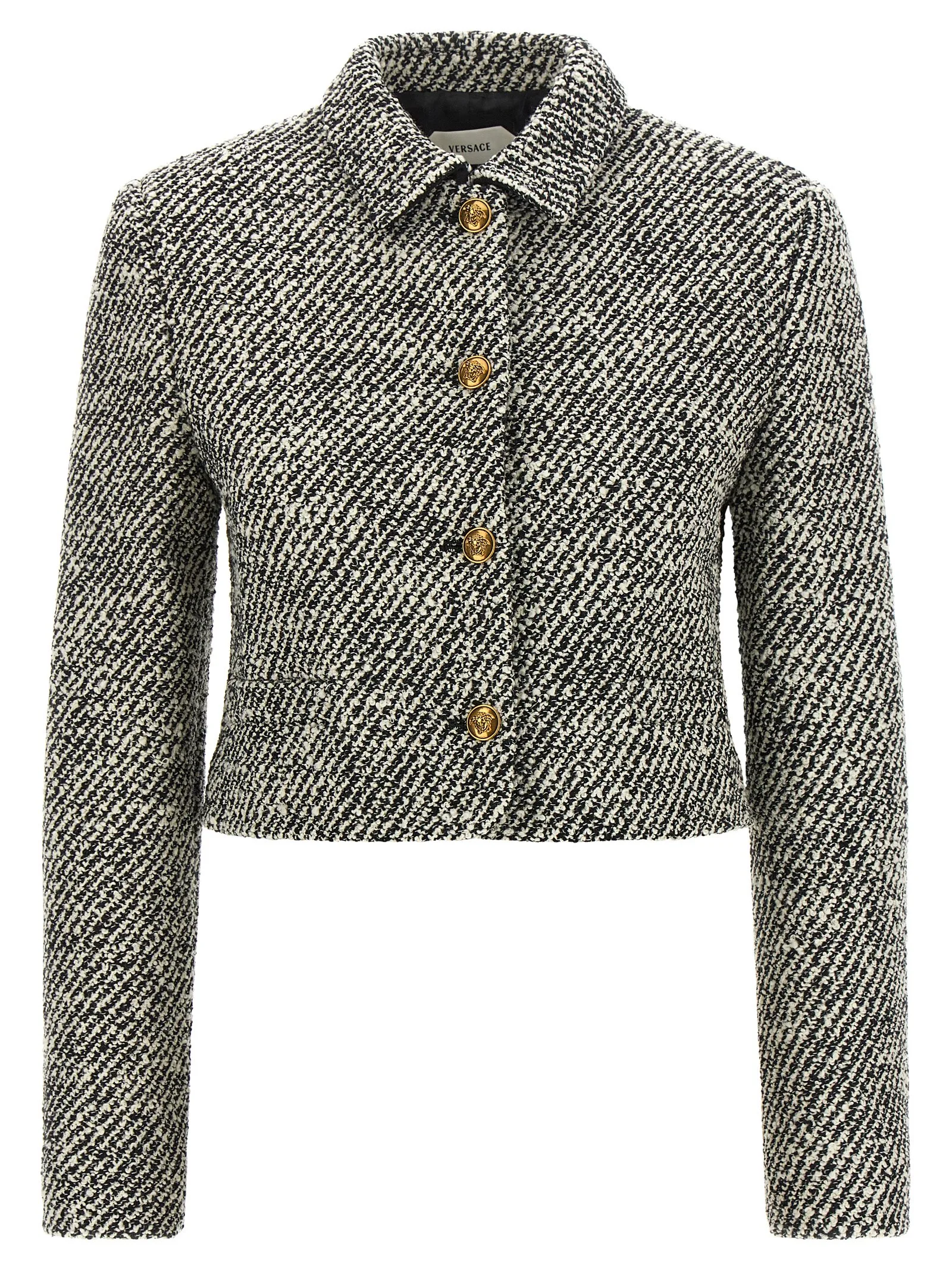 Bicolor Virgin Wool Full - Length Jacket