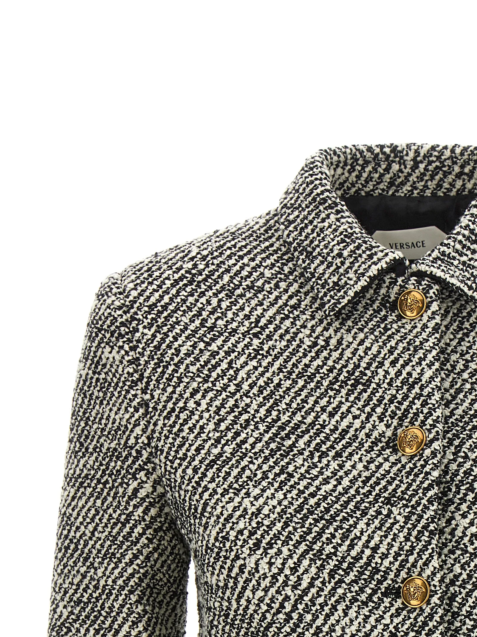 Bicolor Virgin Wool Full - Length Jacket - Image 3