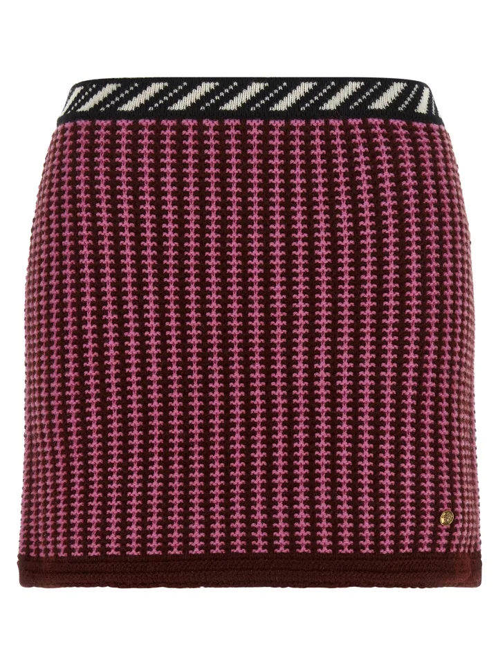 Multicolor Virgin Wool Long Skirt