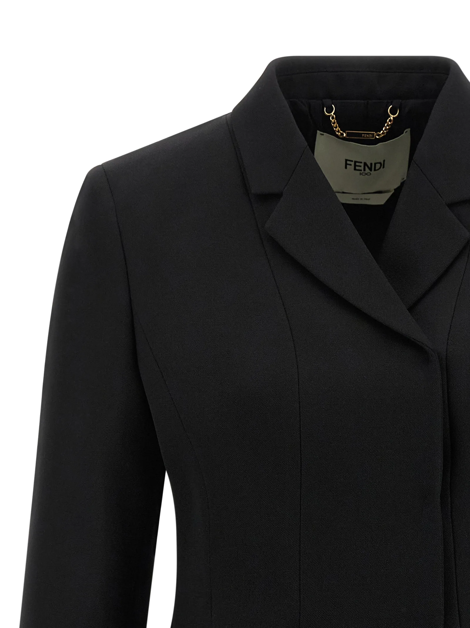 Black Virgin Wool Blazer - Image 3