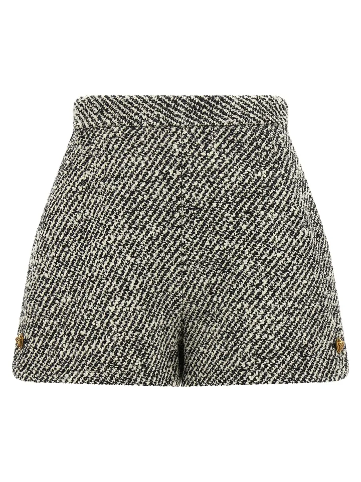 Bicolor Virgin Wool Bermuda Shorts