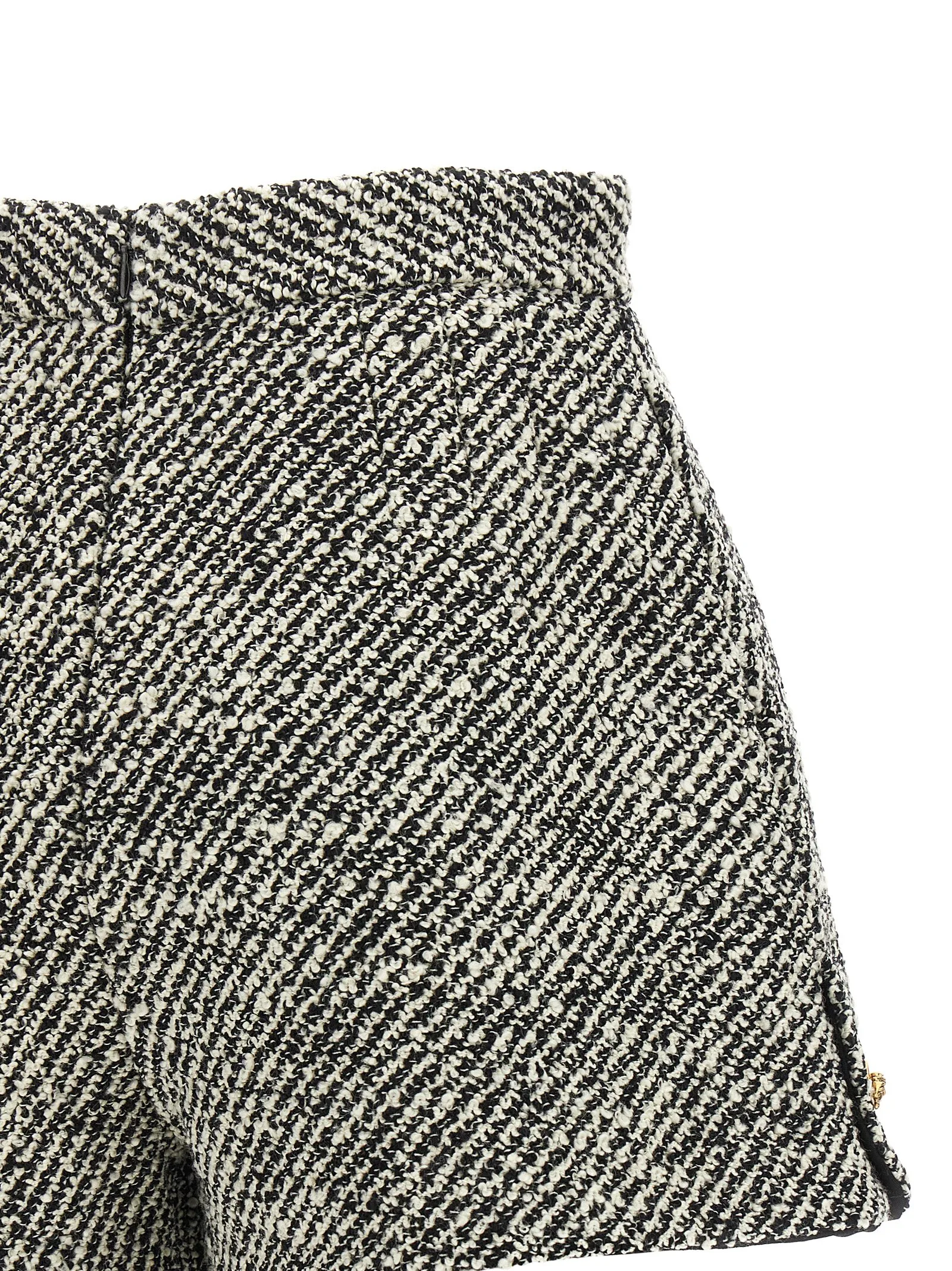 Bicolor Virgin Wool Bermuda Shorts - Image 4