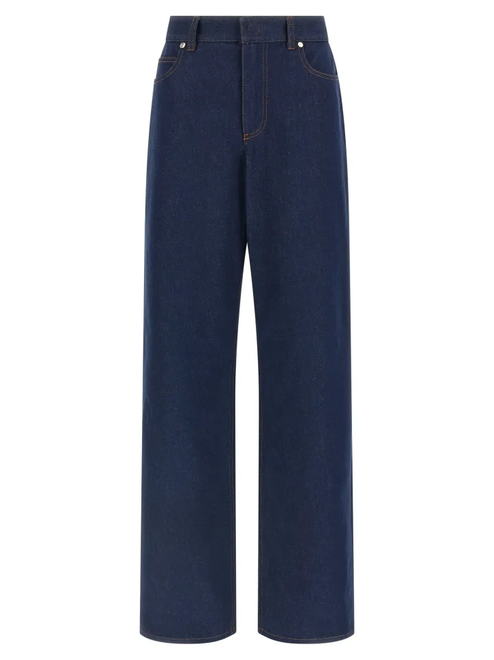 Blue Cotton Jeans Denim