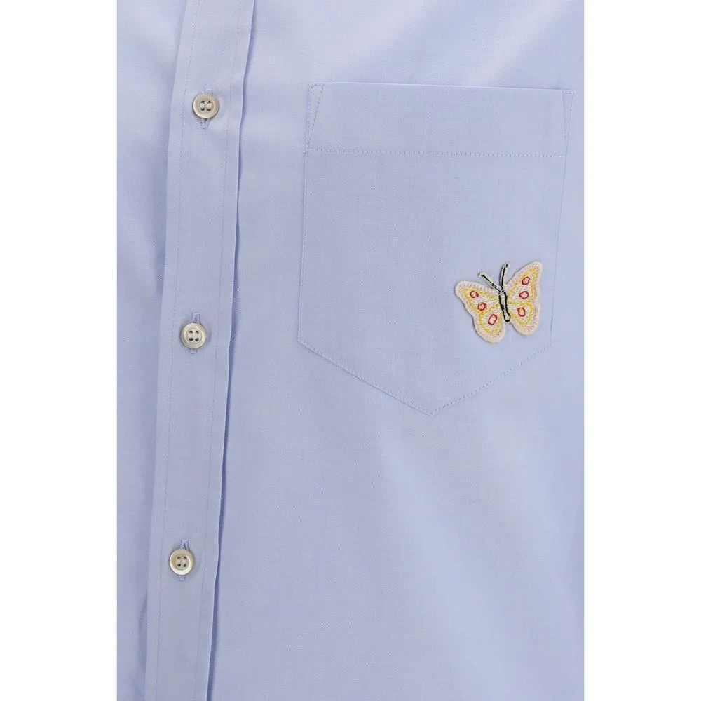 Blue Cotton Dress Shirt - Image 3