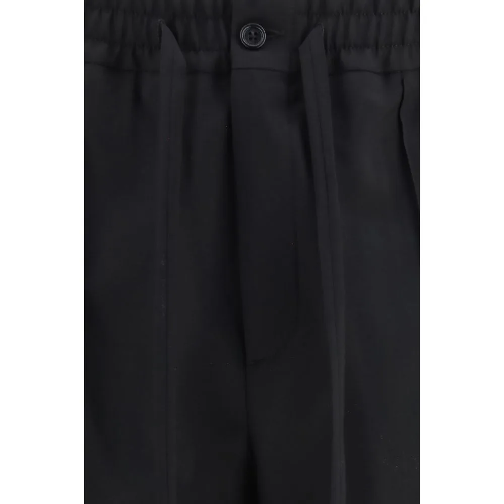 Black Cotton Chino Pants - Image 3