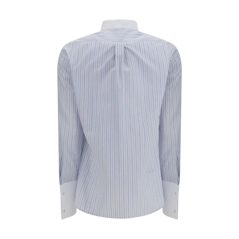 Blue Cotton Pattern Shirt - Image 2