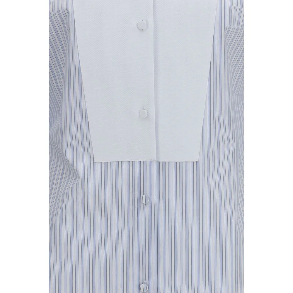 Blue Cotton Pattern Shirt - Image 3