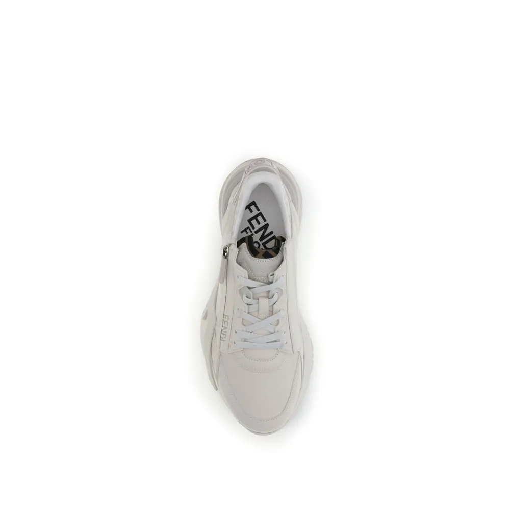 White Calf Leather Bos Taurus Athletic Sneakers - Image 4