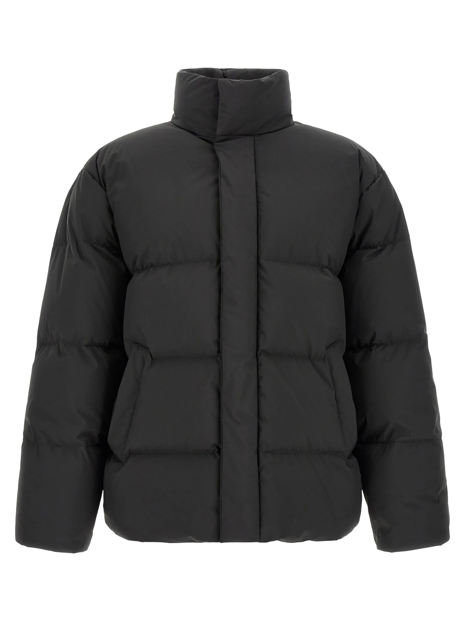 Black Polyester Full - Length Jacket