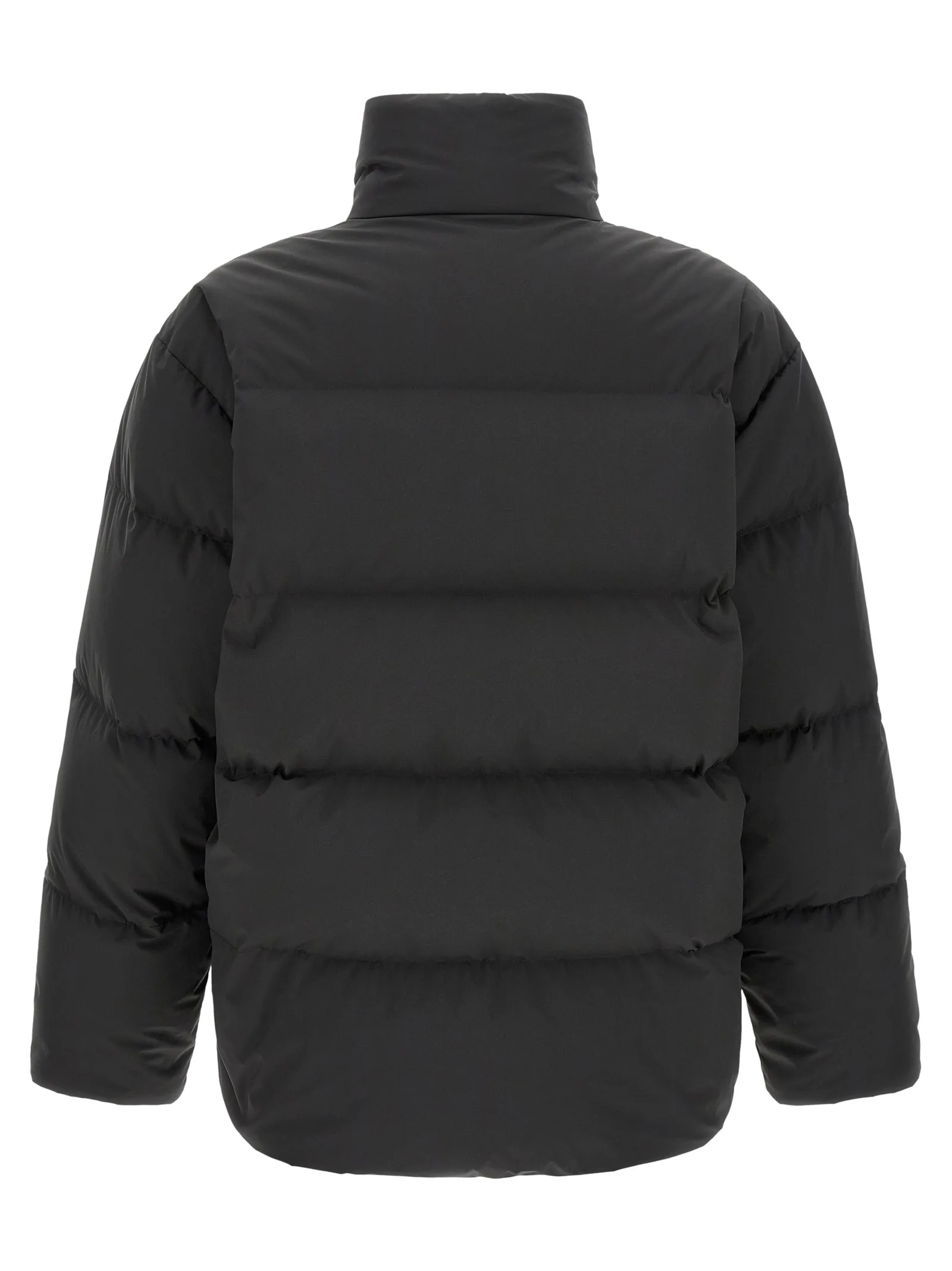 Black Polyester Full - Length Jacket - Image 2