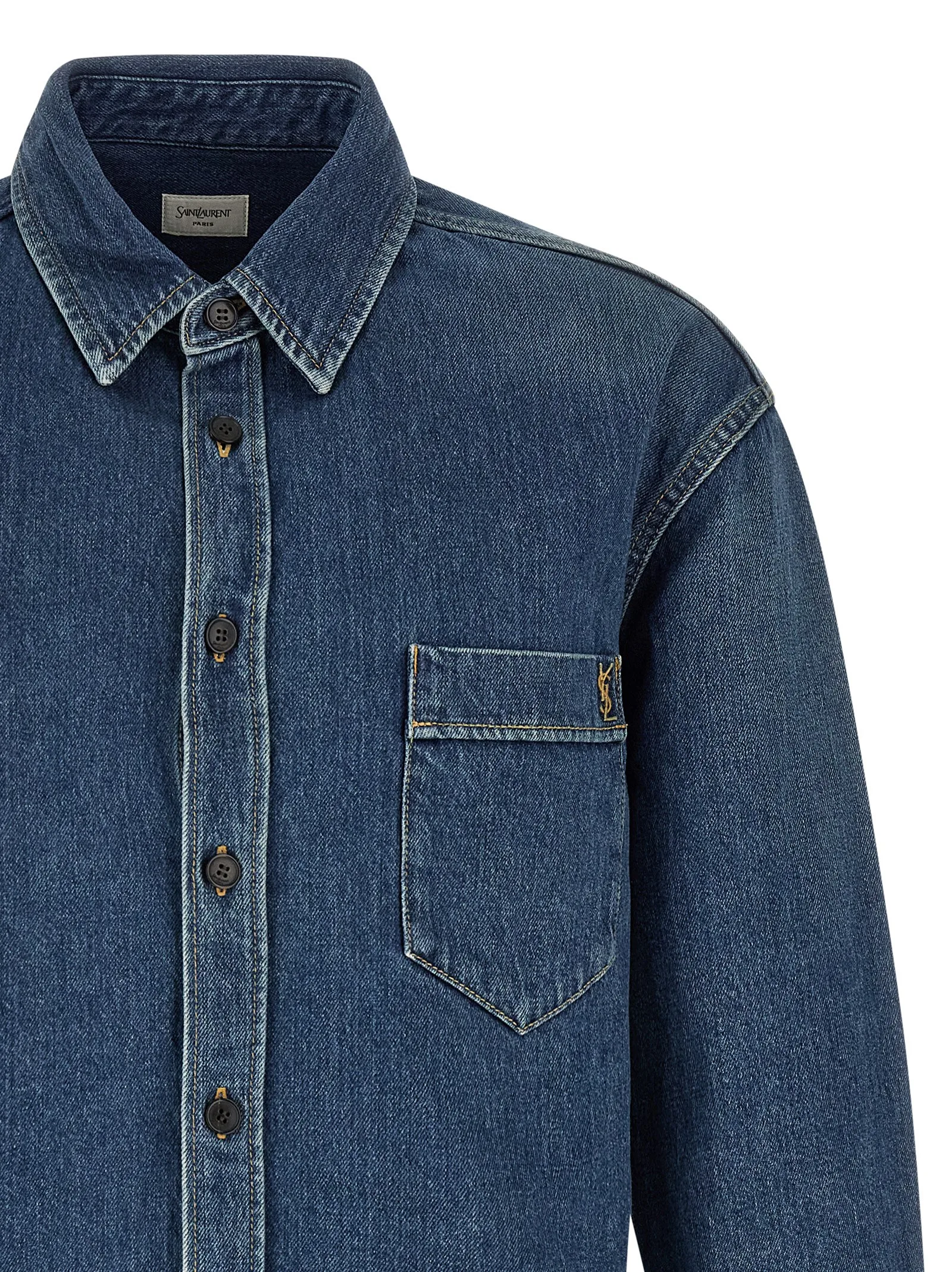 Blue Cotton Shirt - Image 3
