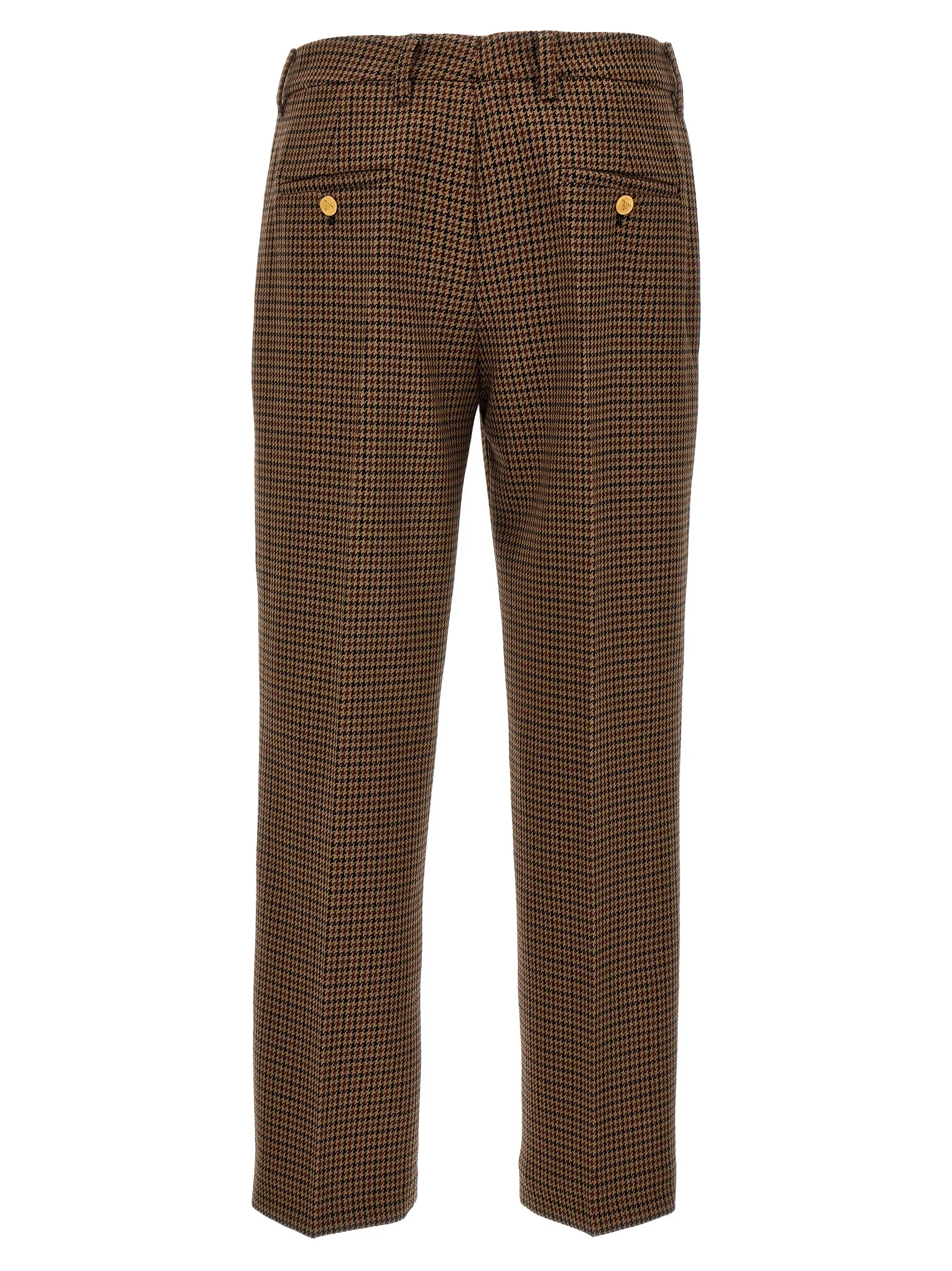 Brown Virgin Wool Casual Pants - Image 2