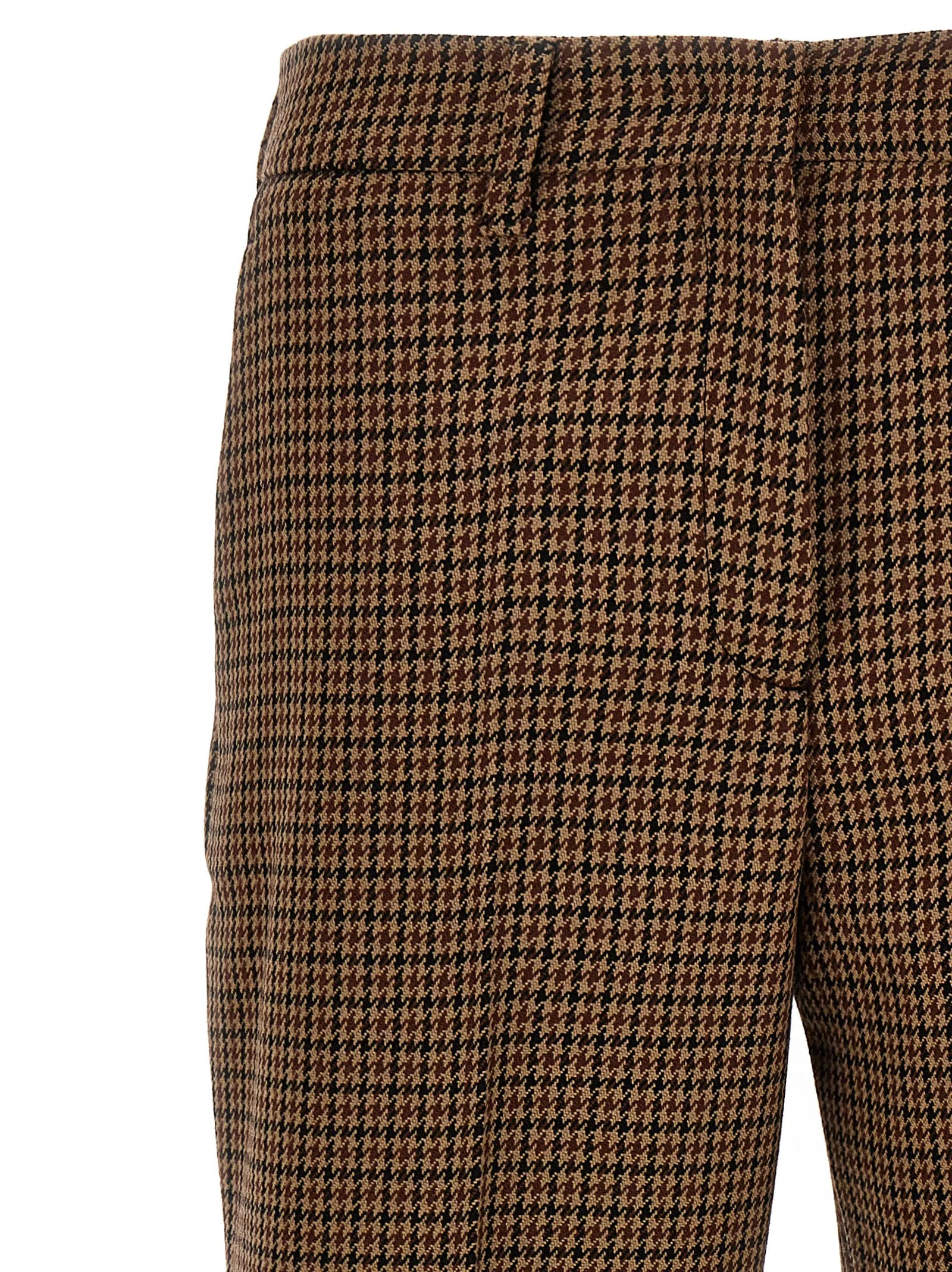 Brown Virgin Wool Casual Pants - Image 3