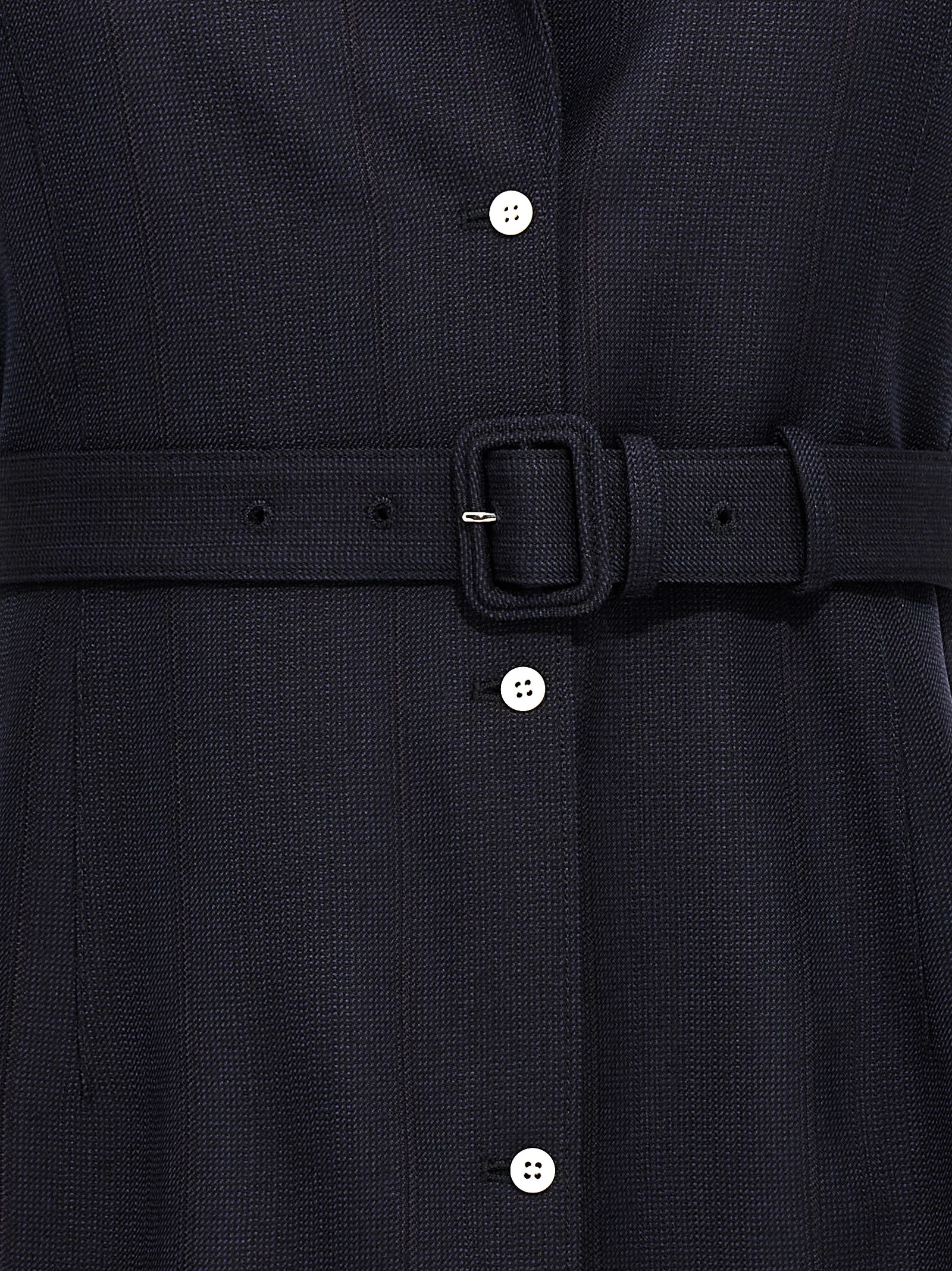 Blue Virgin Wool Sleeveless Jacket - Image 4