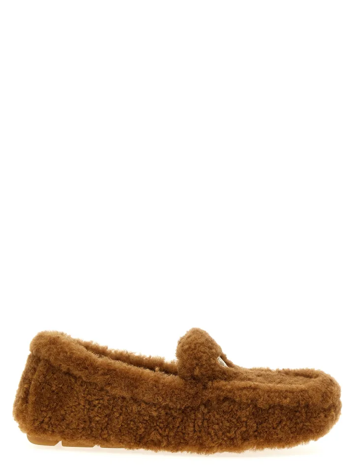 Brown Lamb Leather Slip - On Loafers