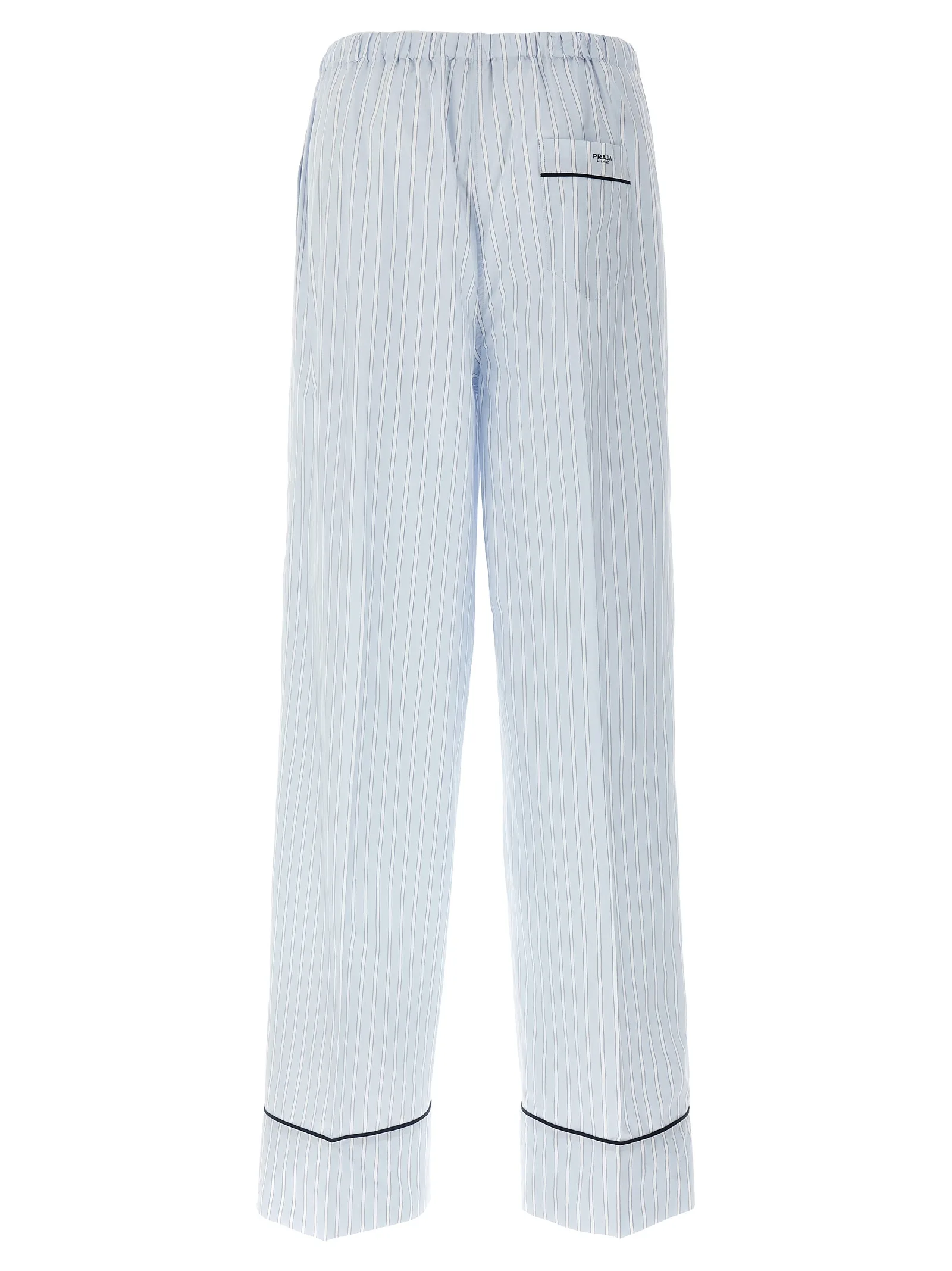 Blue Cotton Casual Pants - Image 2