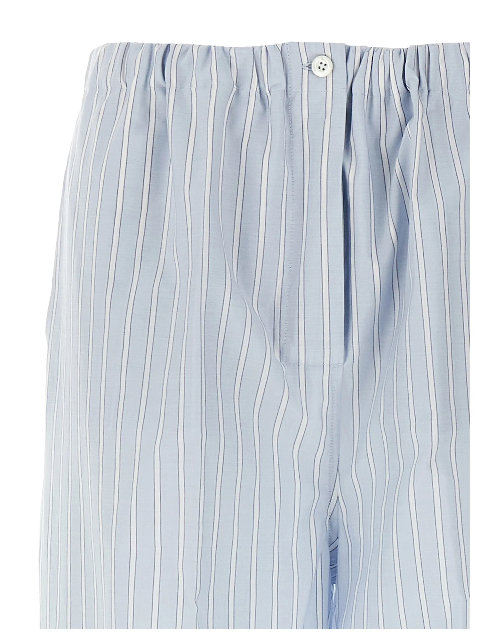 Blue Cotton Casual Pants - Image 3