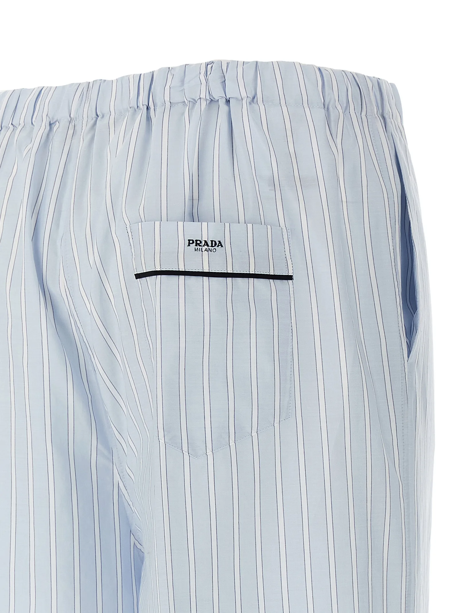 Blue Cotton Casual Pants - Image 4