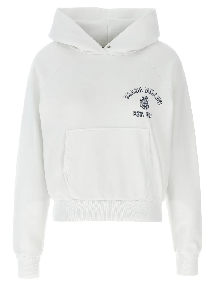 White Cotton Sweatshirt