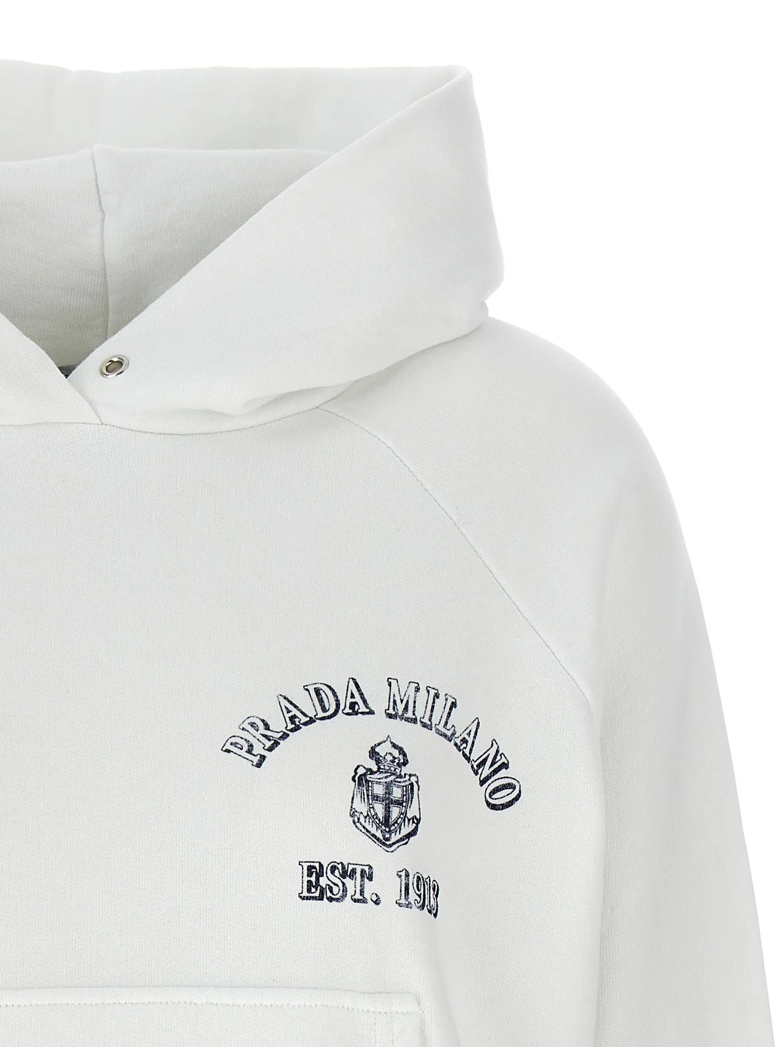 White Cotton Sweatshirt - Image 3