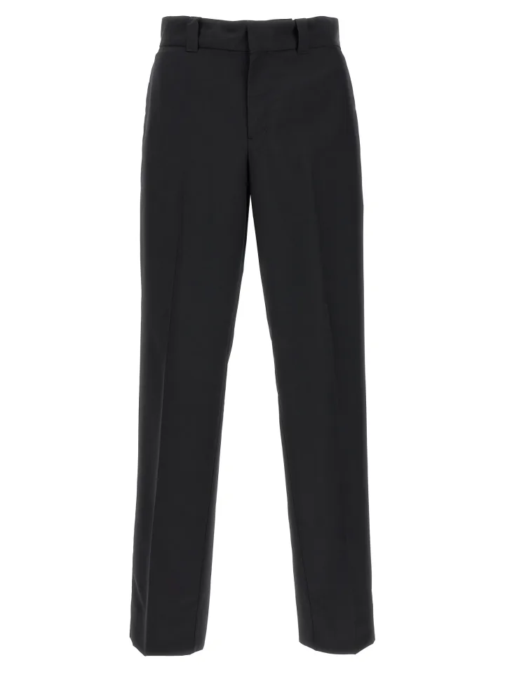 Black Virgin Wool Casual Pants