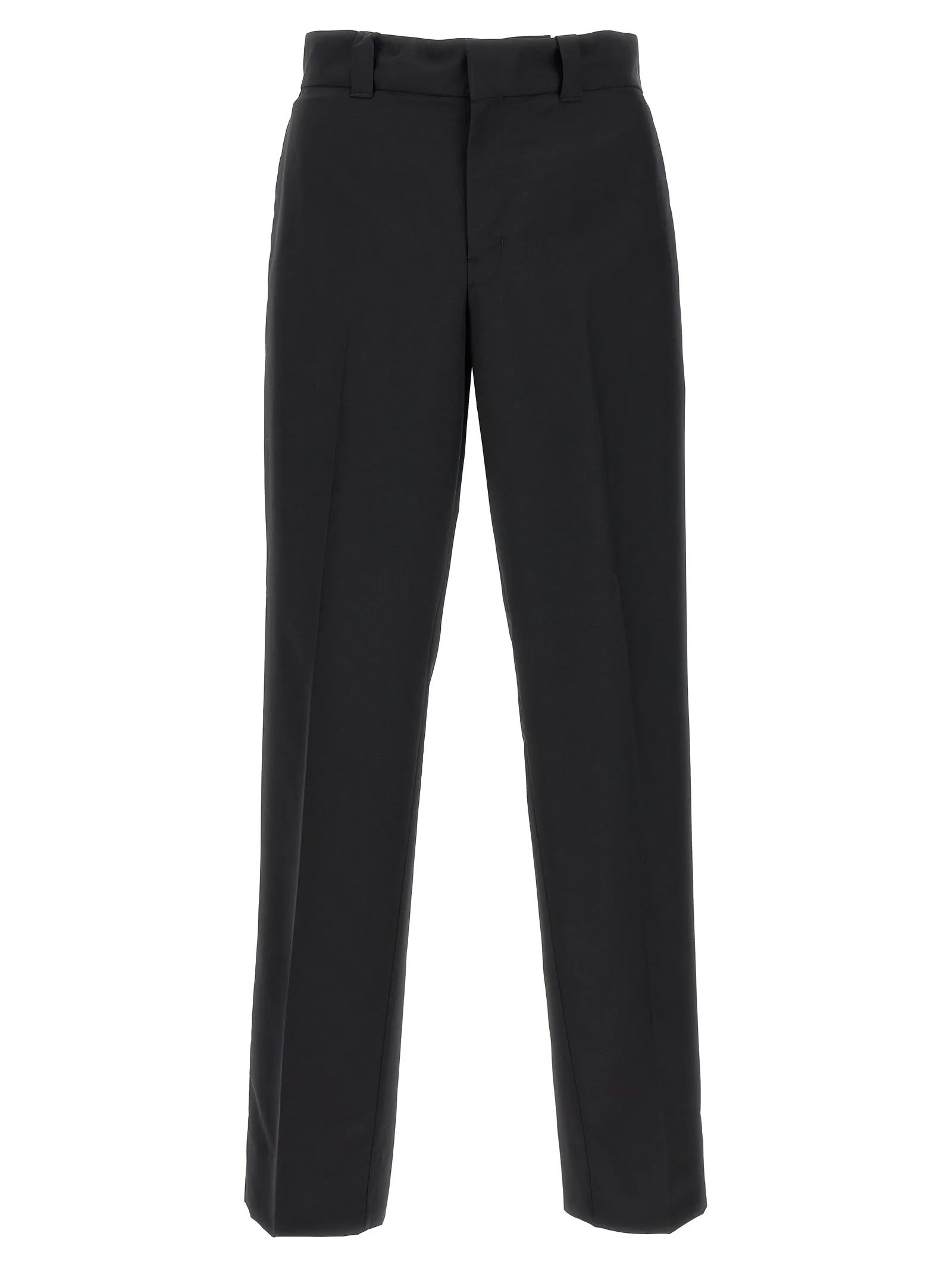 Black Virgin Wool Casual Pants