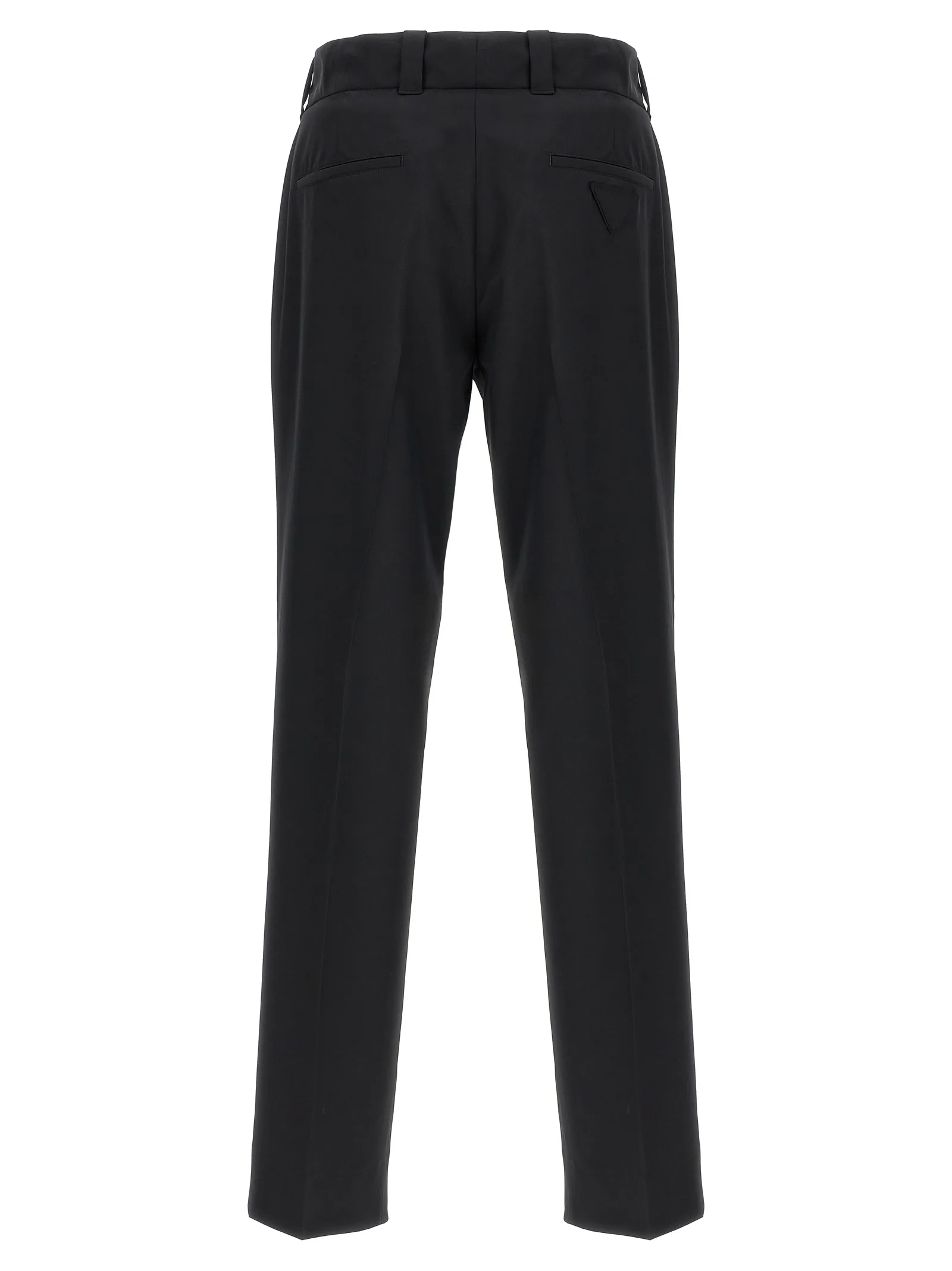 Black Virgin Wool Casual Pants - Image 2