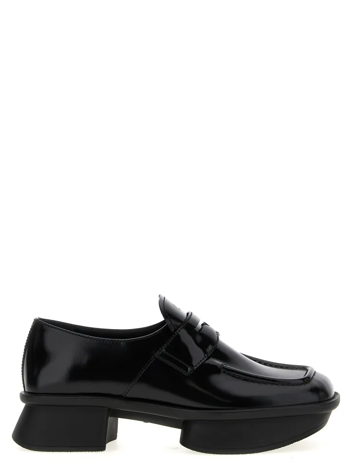 Black Calfskin Slip - On Loafers