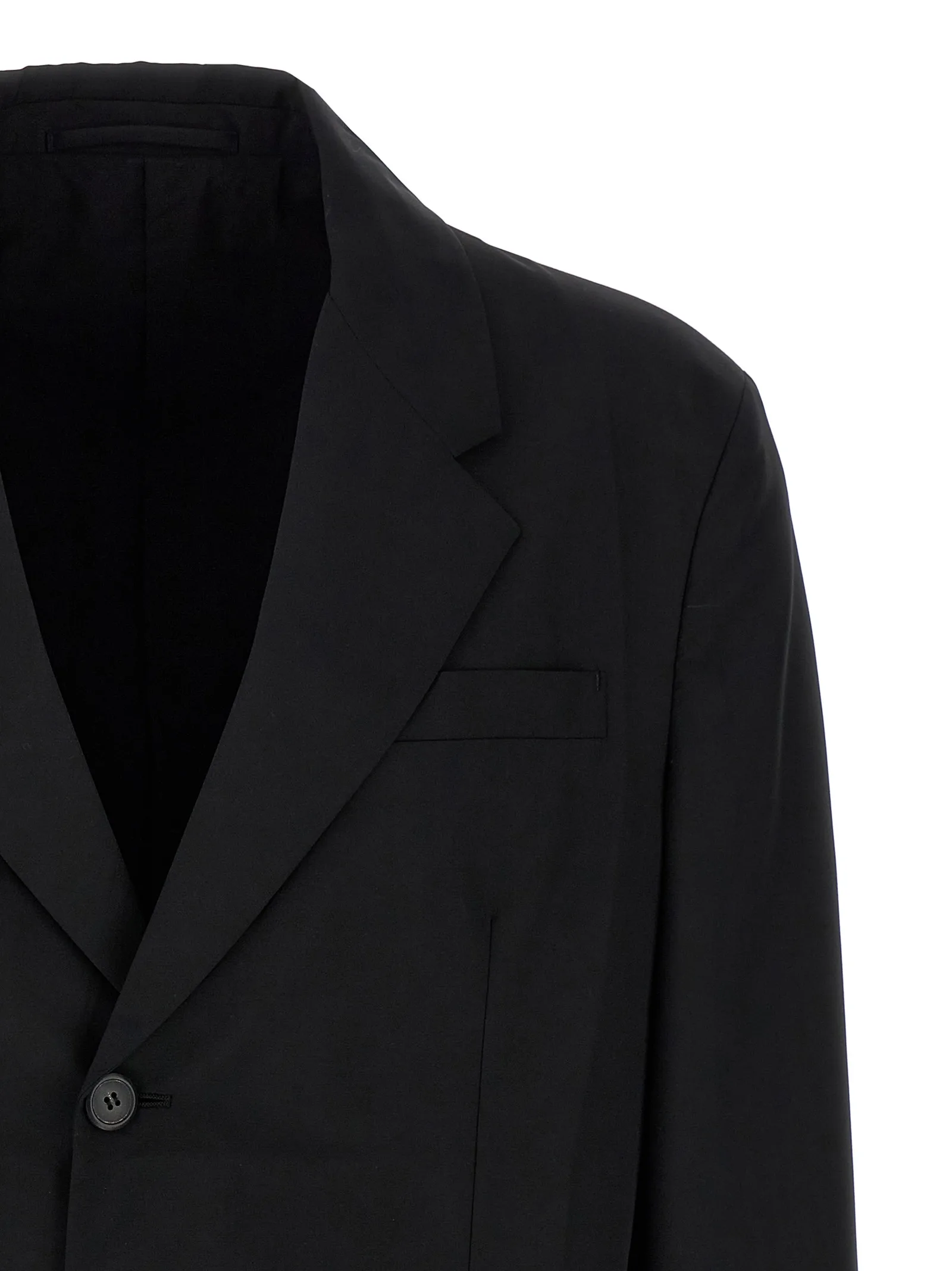 Black Virgin Wool Blazer - Image 3