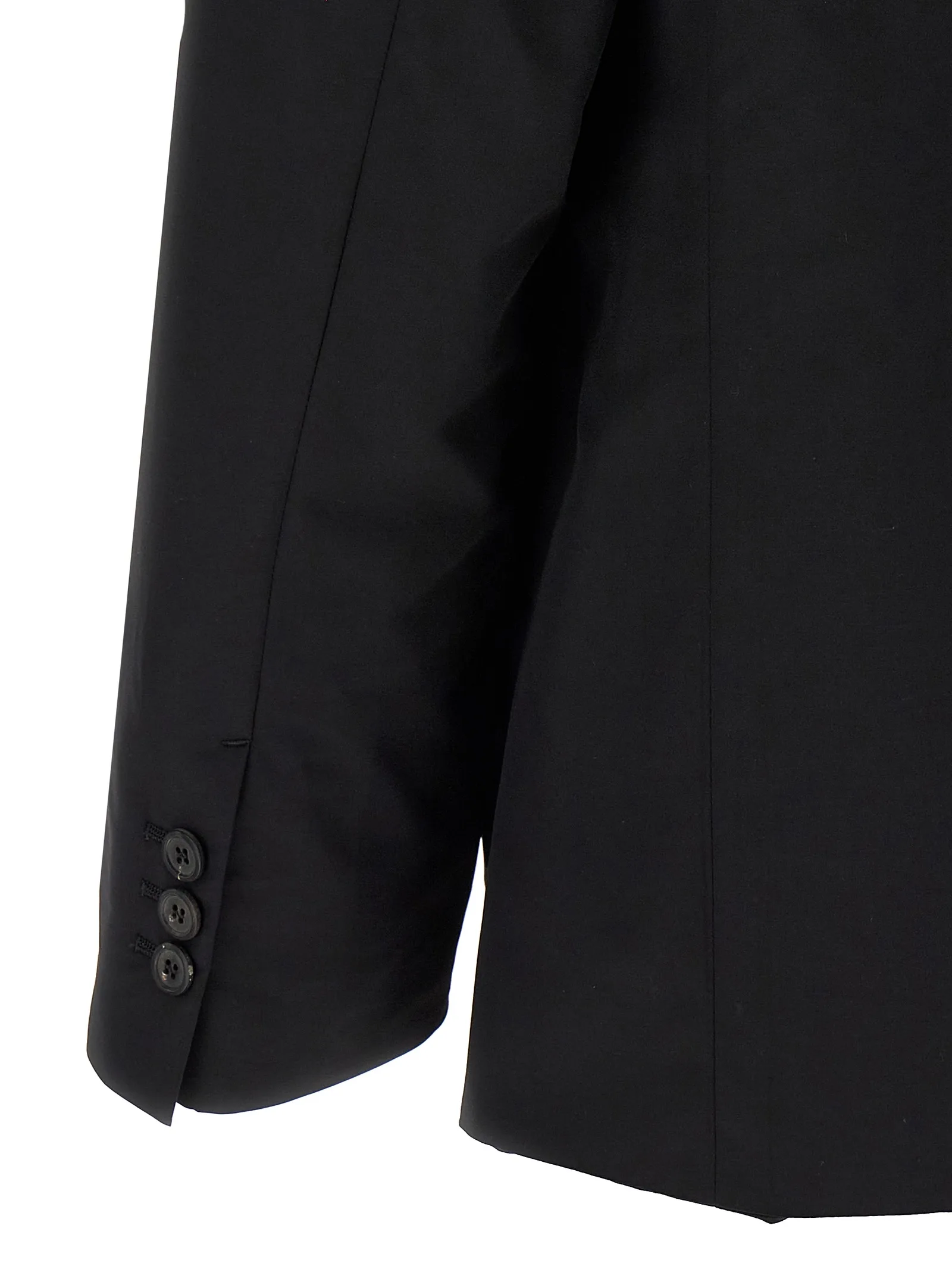 Black Virgin Wool Blazer - Image 4