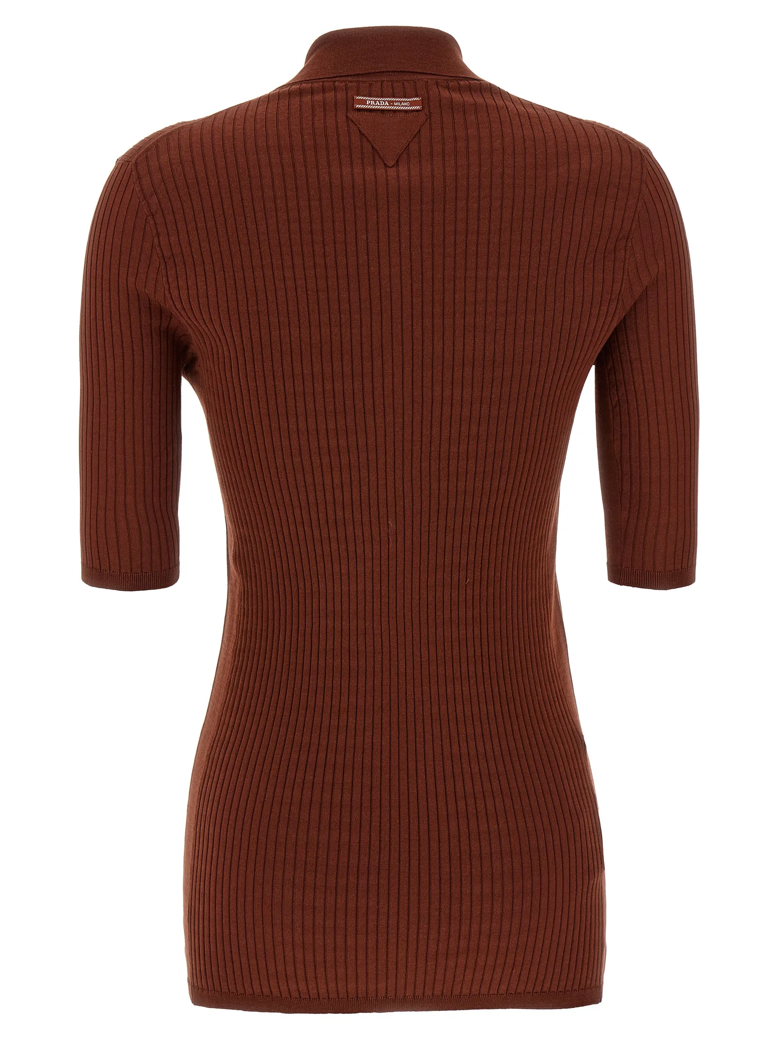 Brown Cotton Polo Shirt - Image 2