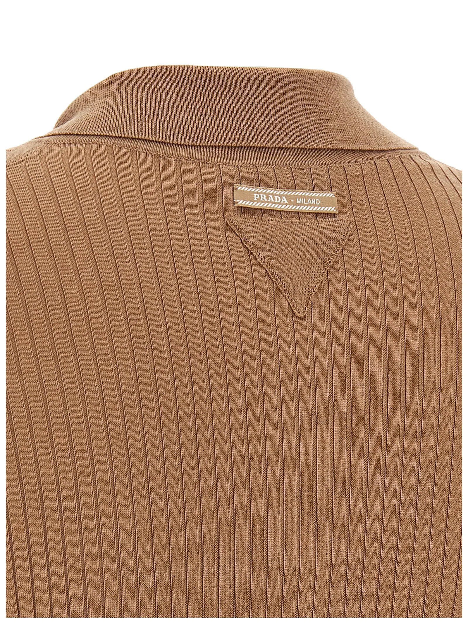 Beige Cotton Polo Shirt - Image 4