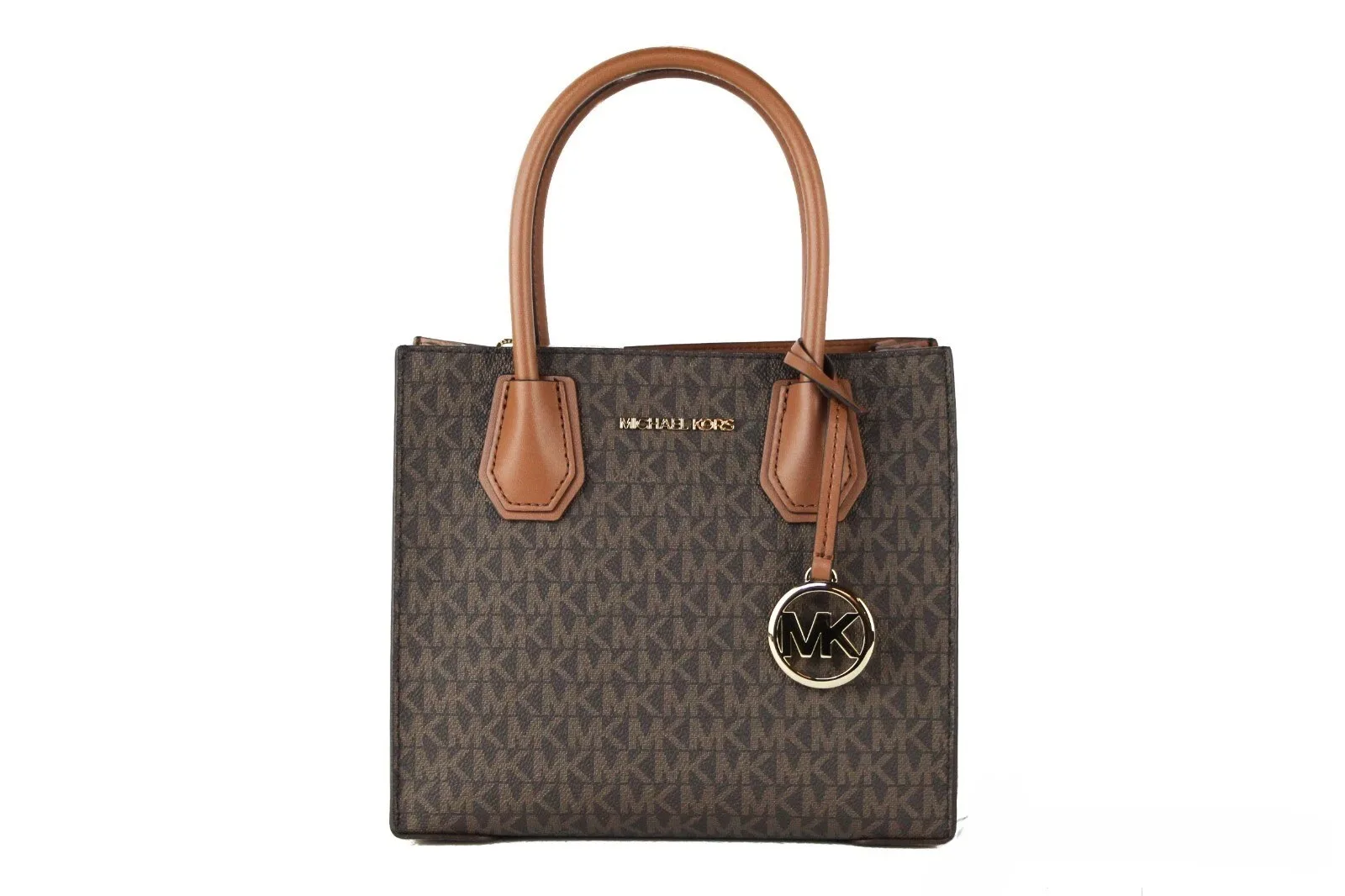 MICHAEL KORS Mercer 35S1GM9M2B Medium Logo And Leather Accordion Crossbody Bag In Brown