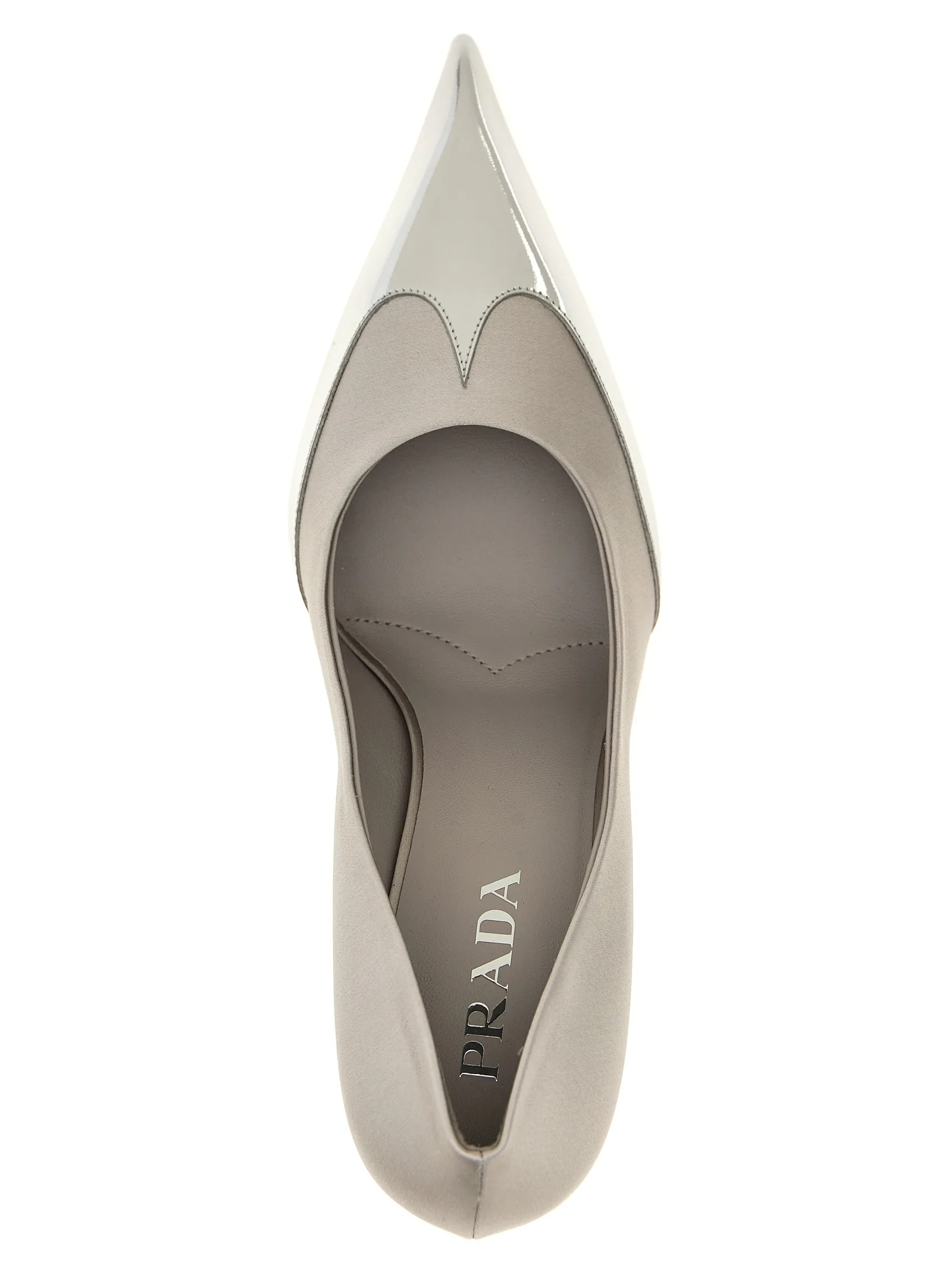 Silver Viscose High Heel Pumps - Image 4