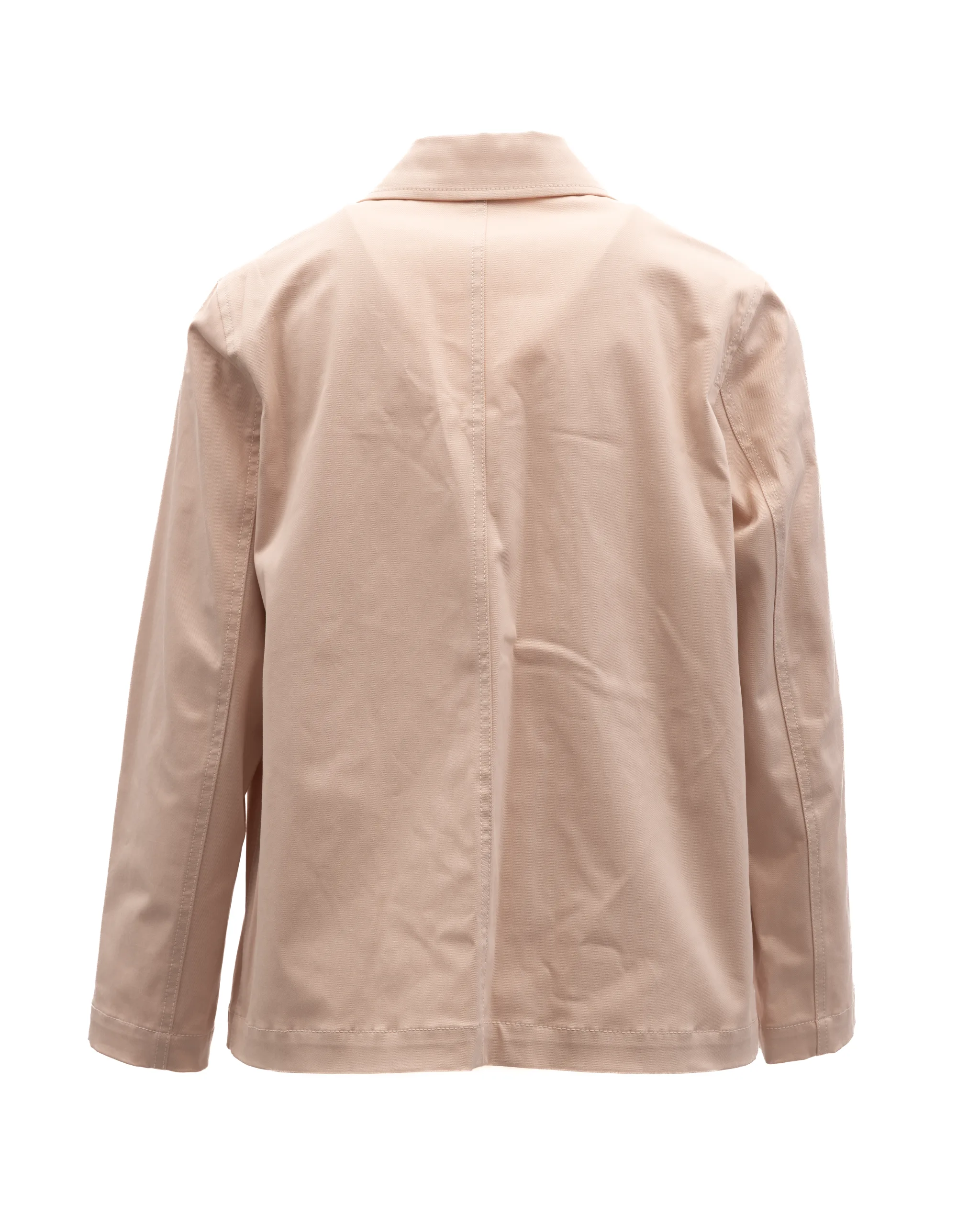 Women Beige Cotton Denim Jacket - Image 2