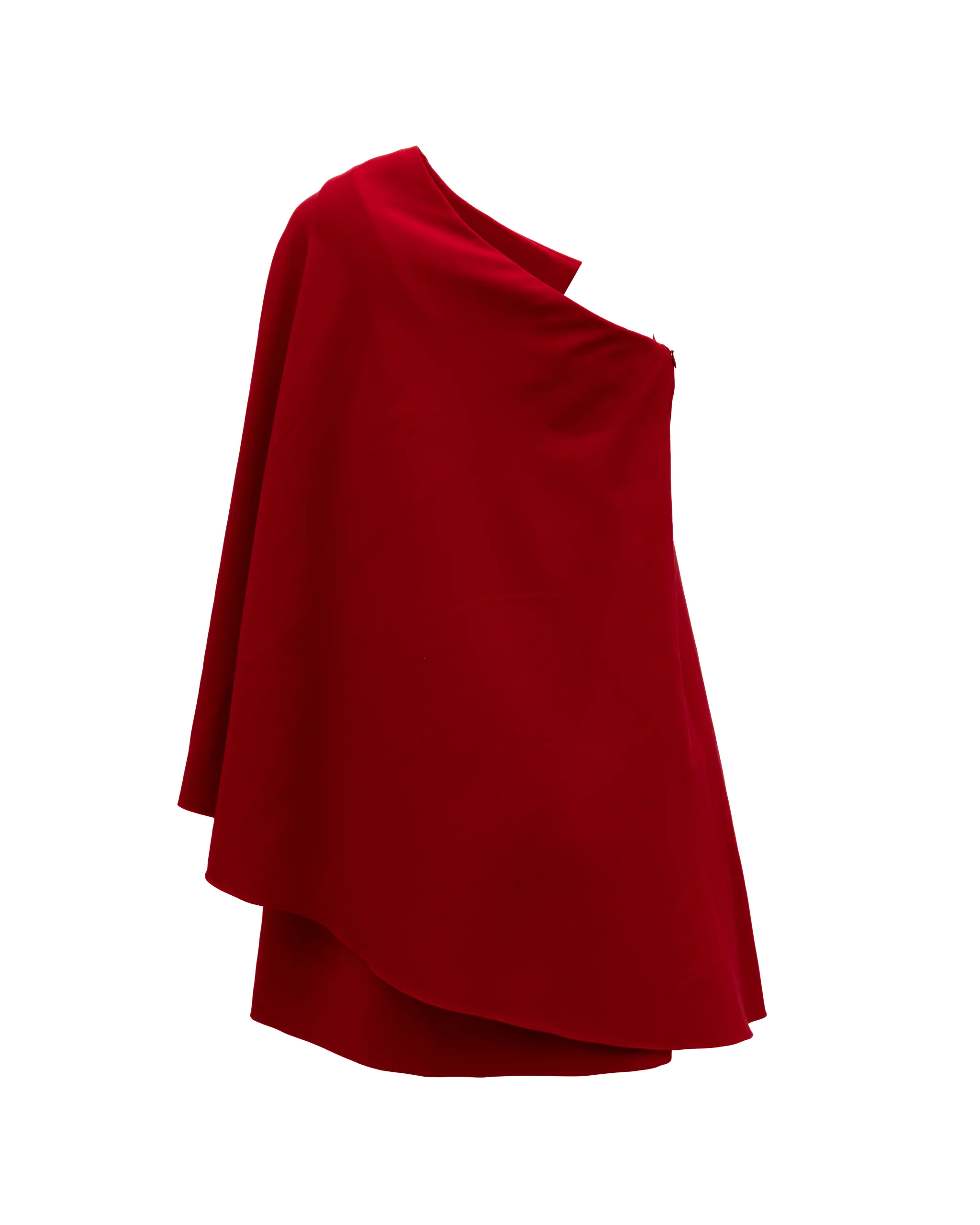 Deep Red Short Cocktail Dress - Image 2