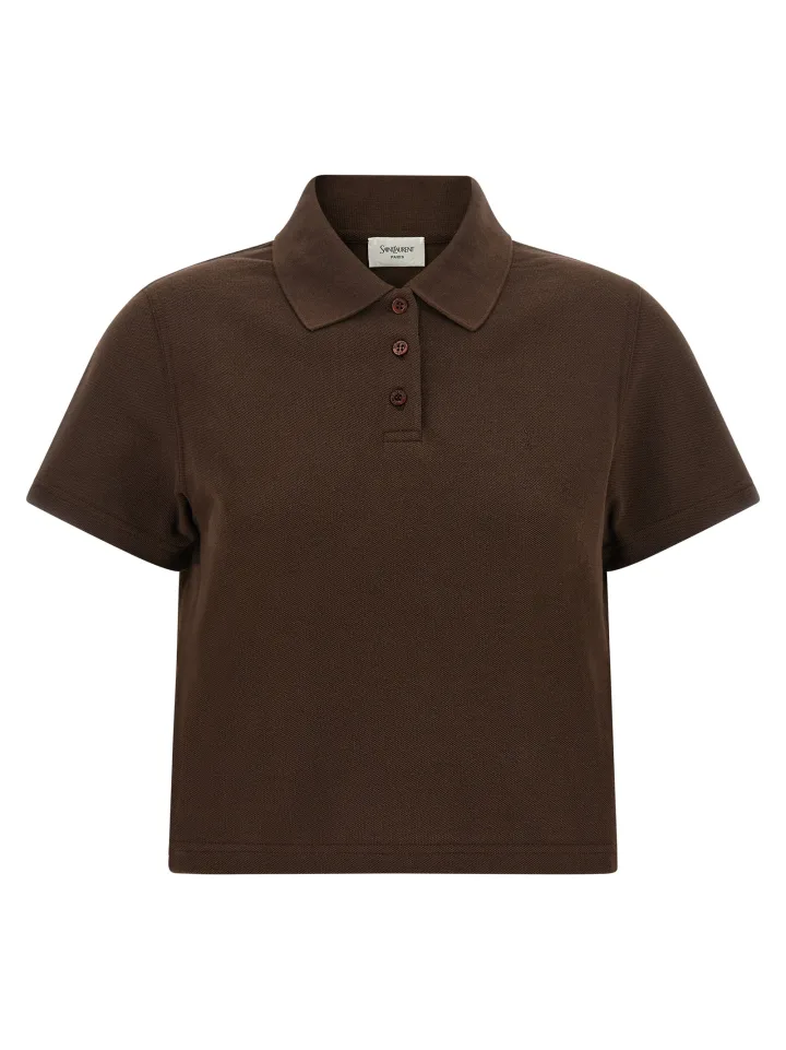 Brown Cotton Polo Shirt