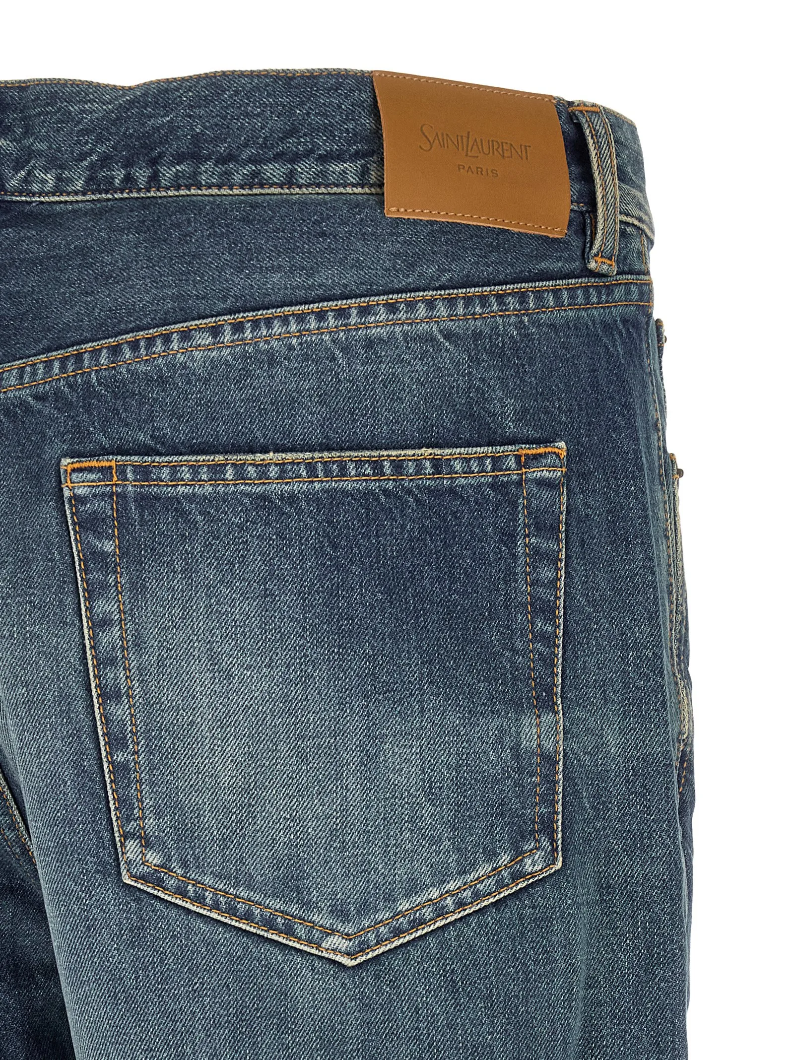 Blue Cotton Straight - Leg Jeans - Image 4